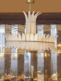"Feathers"' Chandelier in Murano Glass