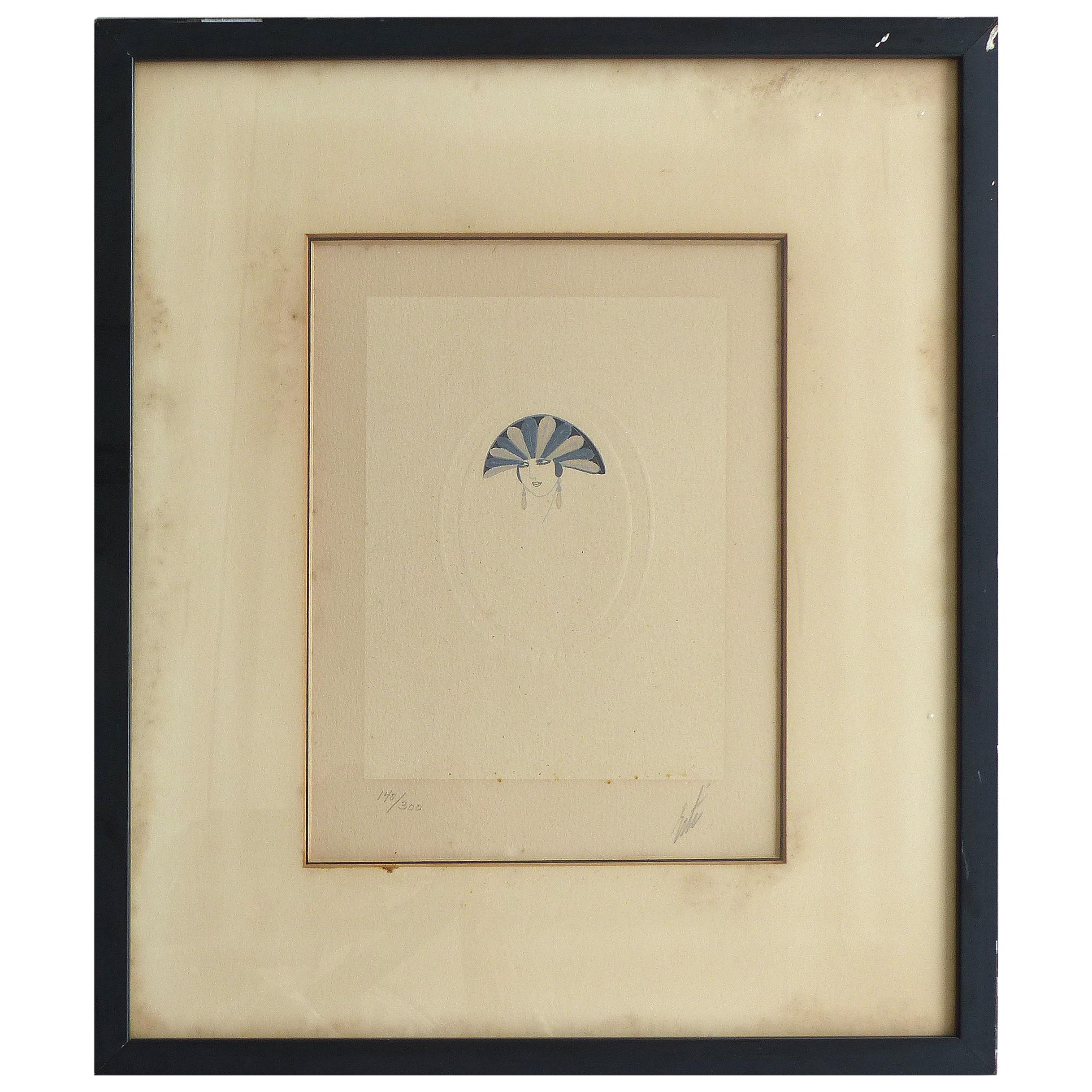 "Feathers" Lithograph by Erte, Pencil Signed and Numbered 140/300