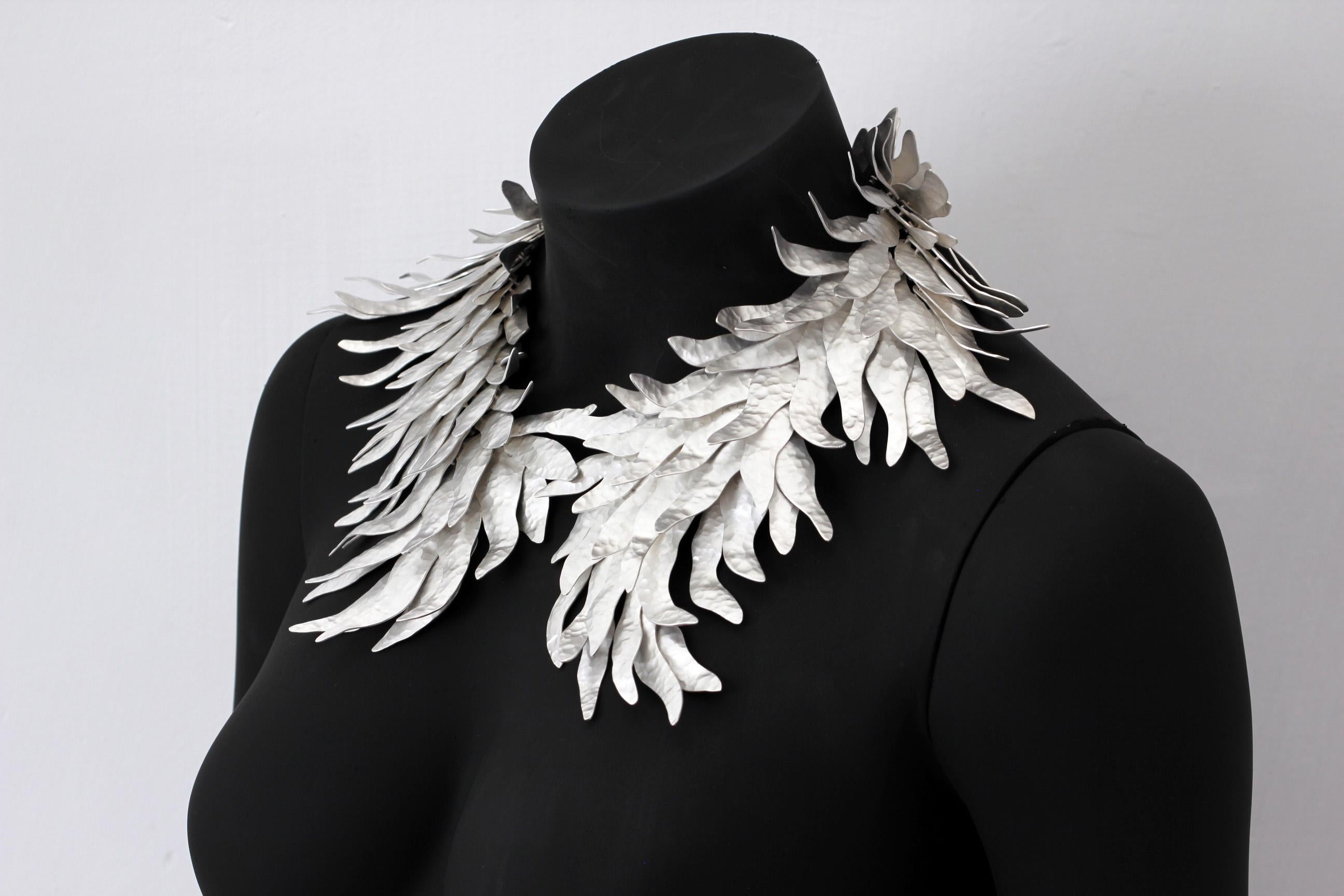 Handgefertigte Silber-Halskette .950 Statement-Halskette von Eduardo Herrera im Zustand „Neu“ im Angebot in Ciudad De México, MX