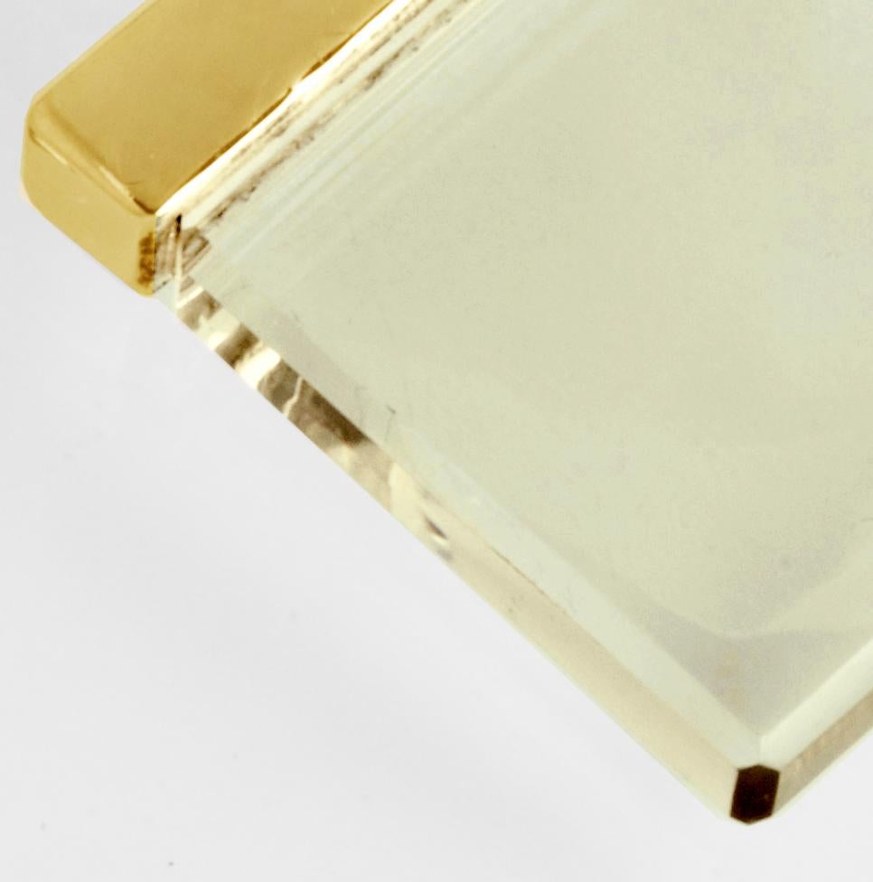 Présenté dans Vogue Pendentif en or jaune 18 carats avec quartz citron Unisexe en vente