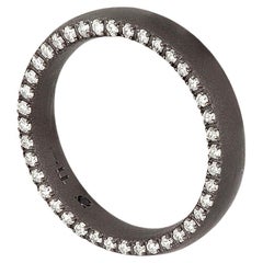 Fede matrimoniale MANO J anello titanio diamanti bianchi 0.81 carati misura 54mm