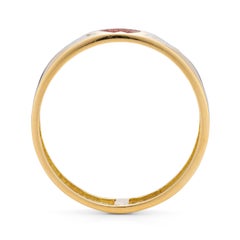 Fede Ring, 18 Karat Yellow Gold with Enamel Inlay