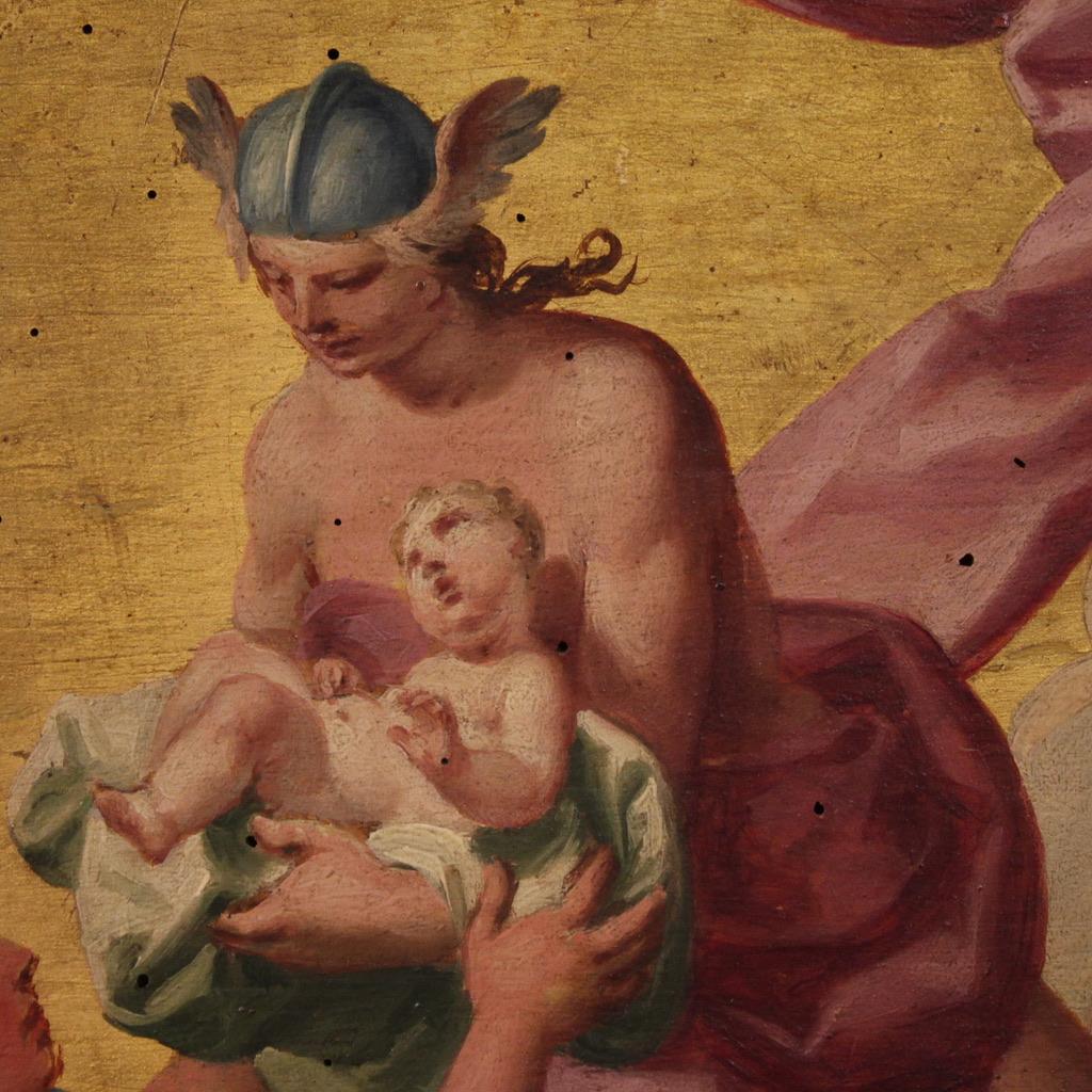 18. Jahrhundert Öl auf Tafel Italienisches mythologisches Gemälde, 1760 im Angebot 9