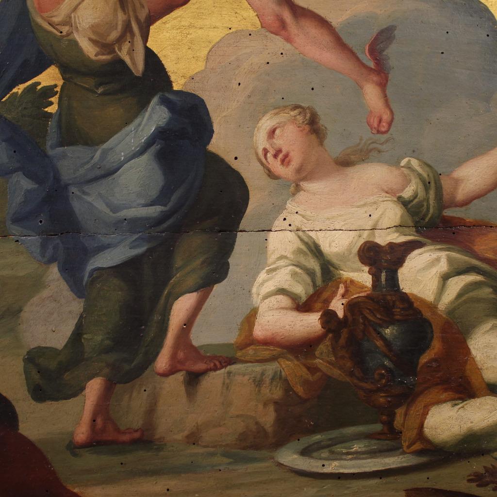 18. Jahrhundert Öl auf Tafel Italienisches mythologisches Gemälde, 1760 im Angebot 10