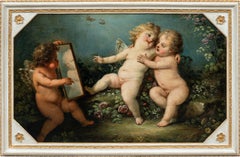 Fedele Fischetti (Neapel Rococò Meister) 18. Jahrhundert Gemälde - Allegorie Eitelkeit