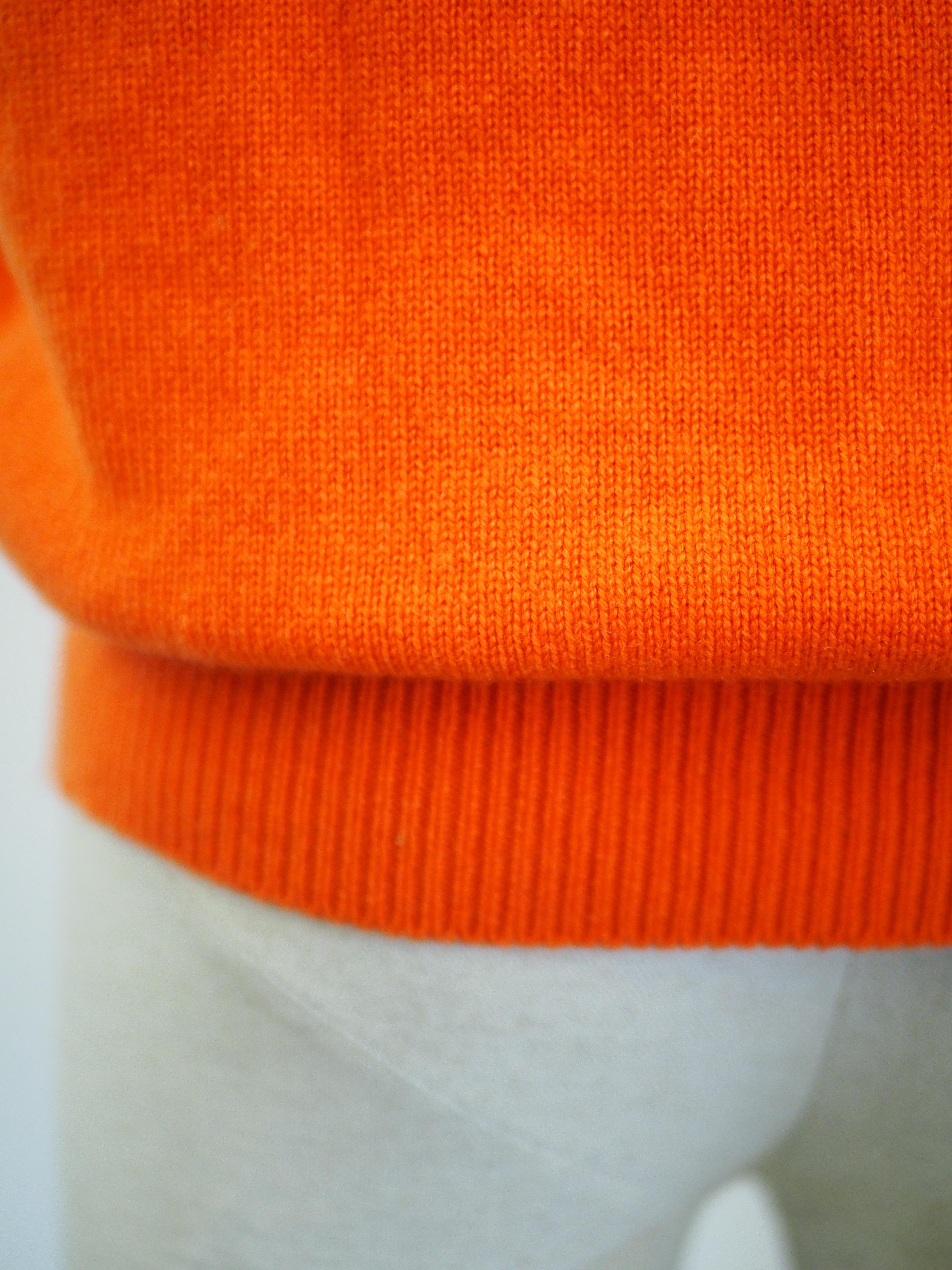 Fedeli orange cachemire vest For Sale 5
