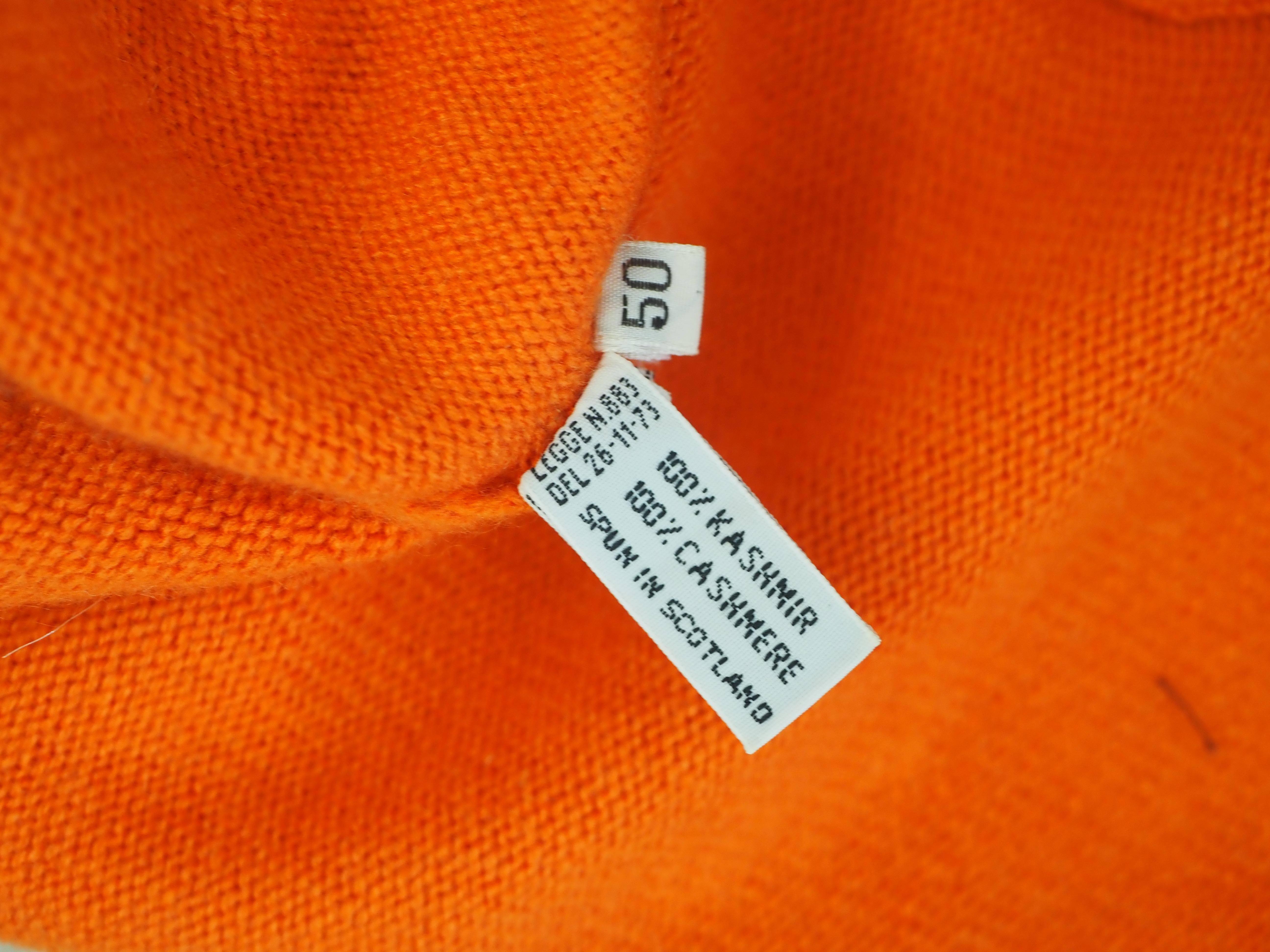 Fedeli orange cachemire vest For Sale 8