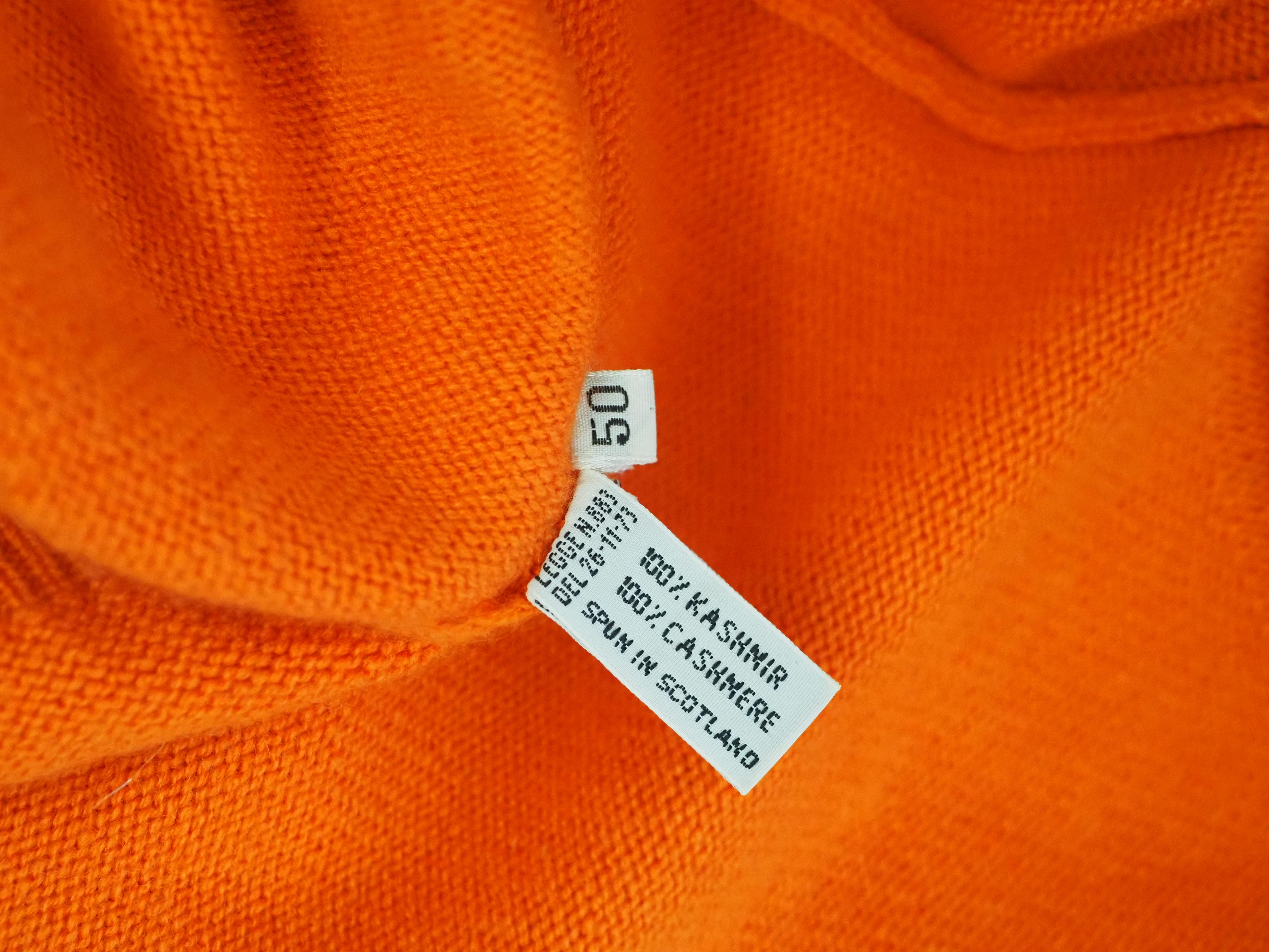 Fedeli orange cachemire vest For Sale 9