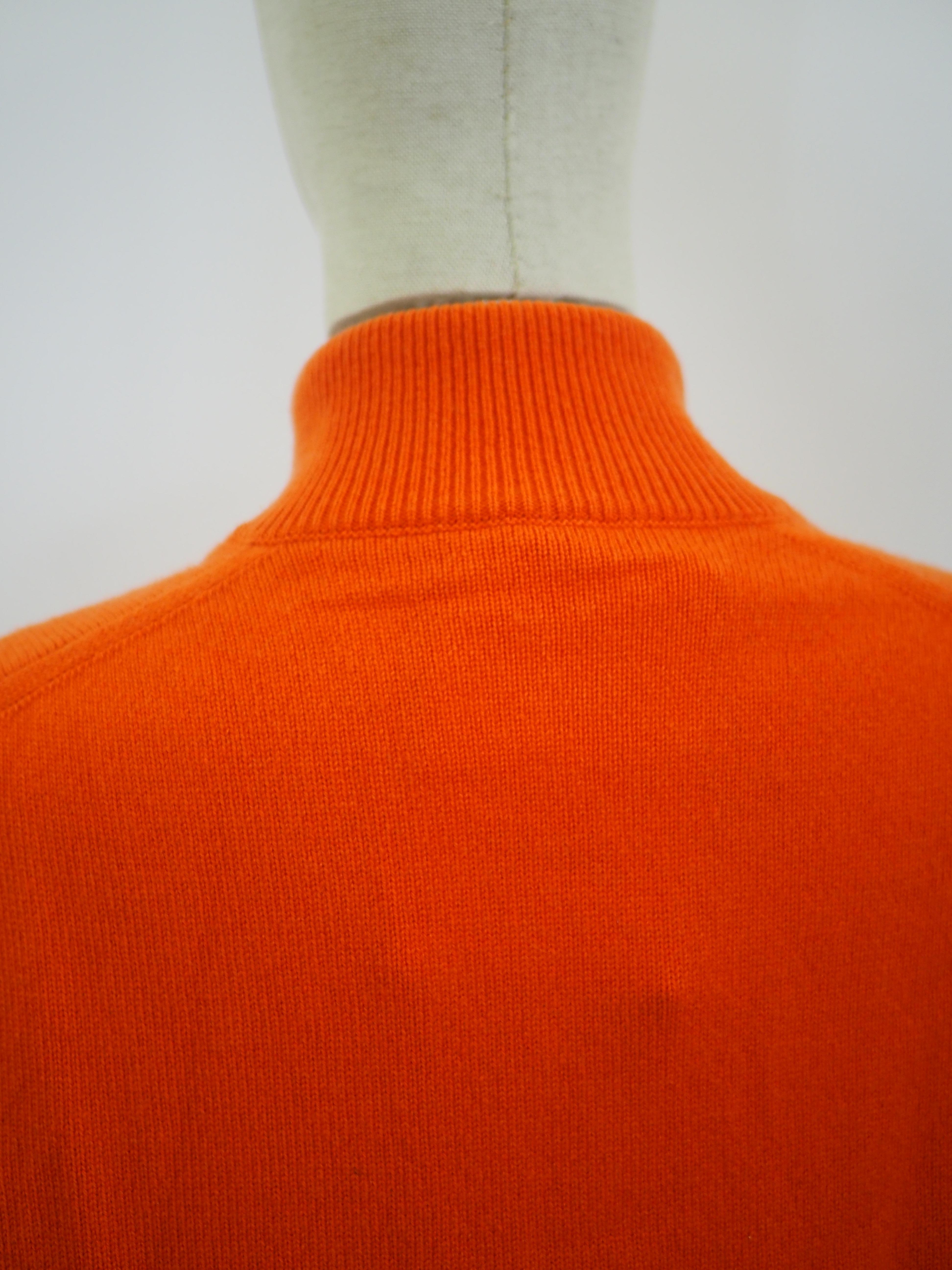 Fedeli orange cachemire vest For Sale 3