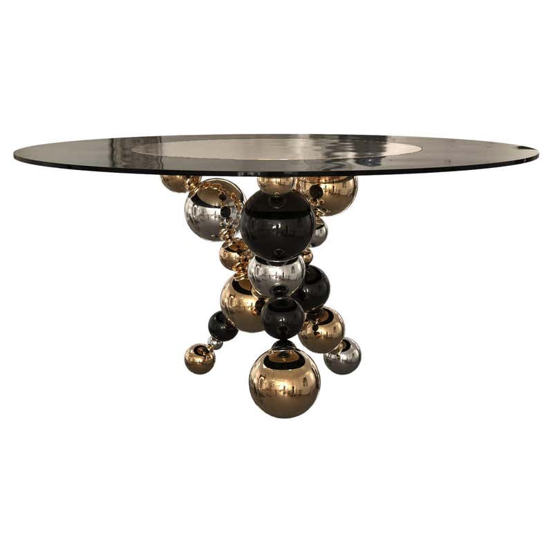 Shadow Table Genuine Leather and Stainless Steel Structure For Sale at ...