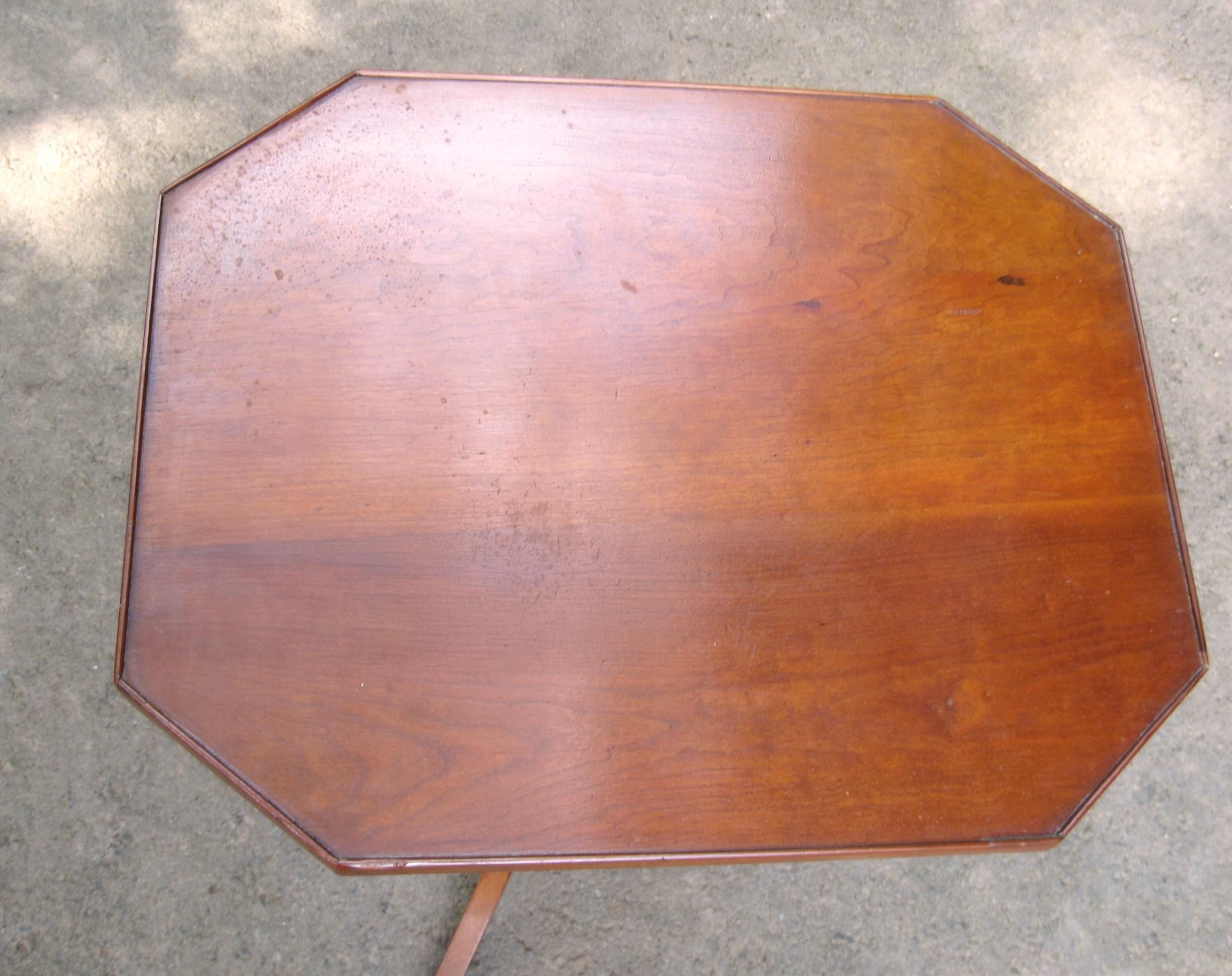 Federal simple classic tilt-top table, with turned column featuring 3 legs. Stunning piece for your farmhouse decor. True antique pieces that came out my Historic 1769 Hudson Valley New York Property. These pieces carefully hand picked for my