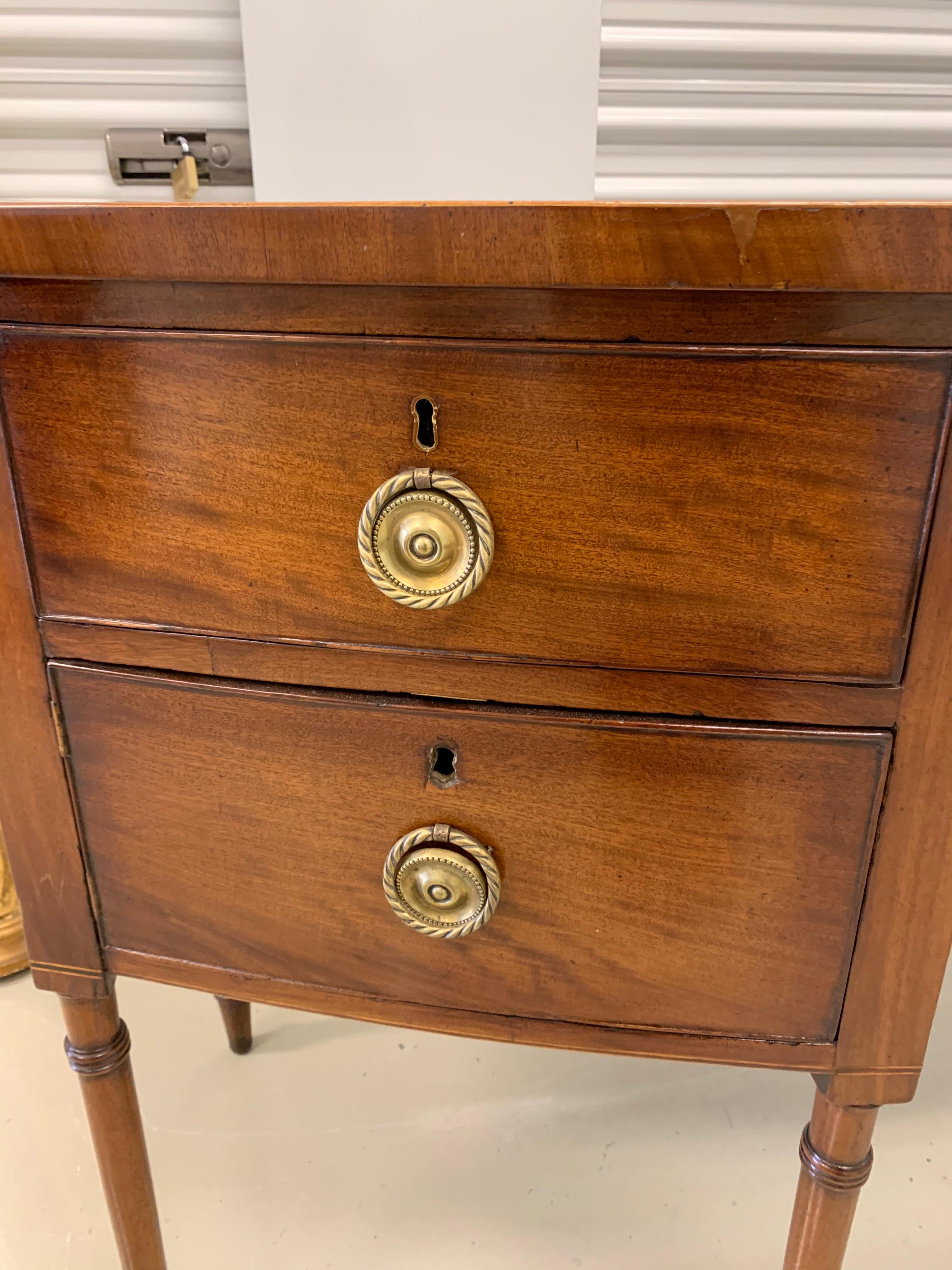 Federal American Antique Mahogany Server Buffet Sideboard Bar In Good Condition In West Hartford, CT