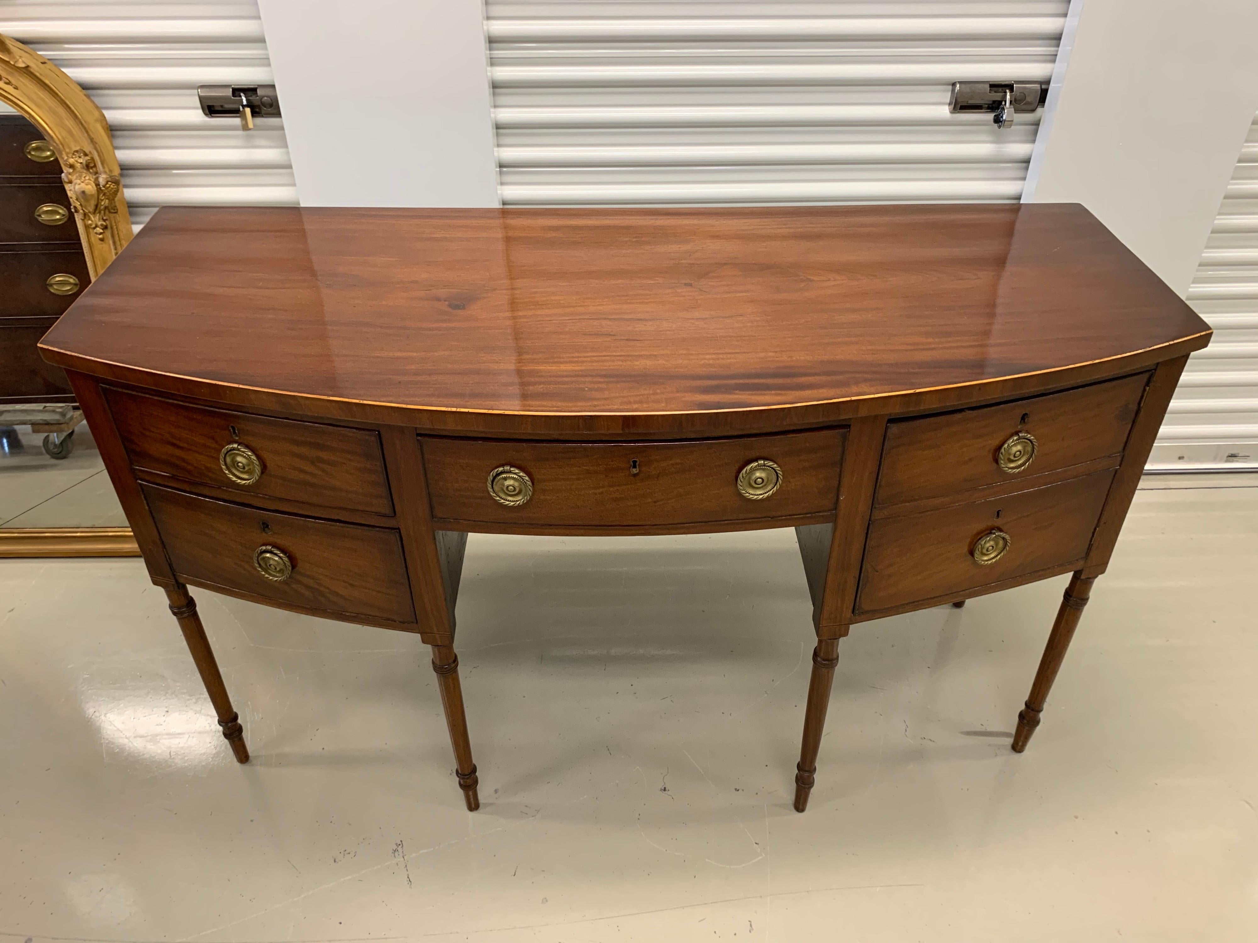 18th Century Federal American Antique Mahogany Server Buffet Sideboard Bar