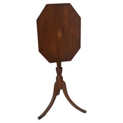Federal Birch and Inlaid Candlestand, New Hampshire, circa 1815