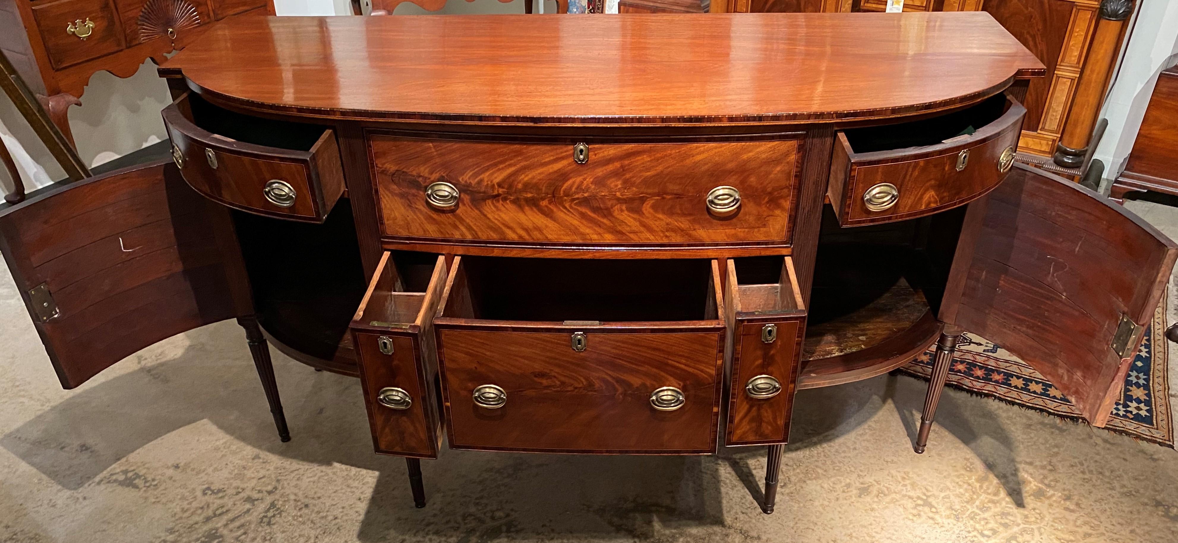 Federal Boston Mahogany Sideboard Attributed to the Seymour Workshop 2