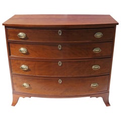 Antique Federal Bow Front Chest in Cherry