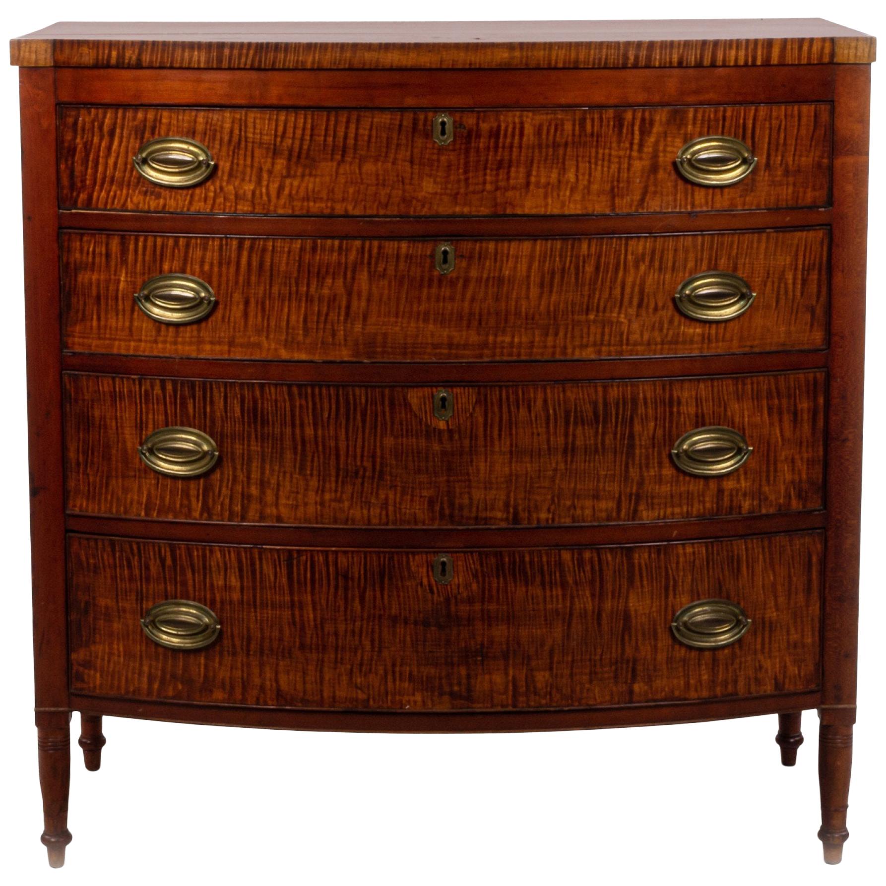 Federal Bowed Front Mahogany Chest of Drawers