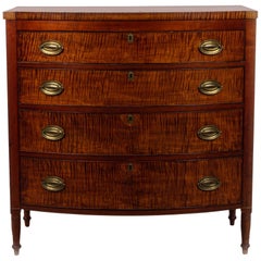 Federal Bowed Front Mahogany Chest of Drawers