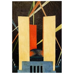 „Federal Building, Century of Progress Exposition“, brillantes Art-Déco-Gemälde