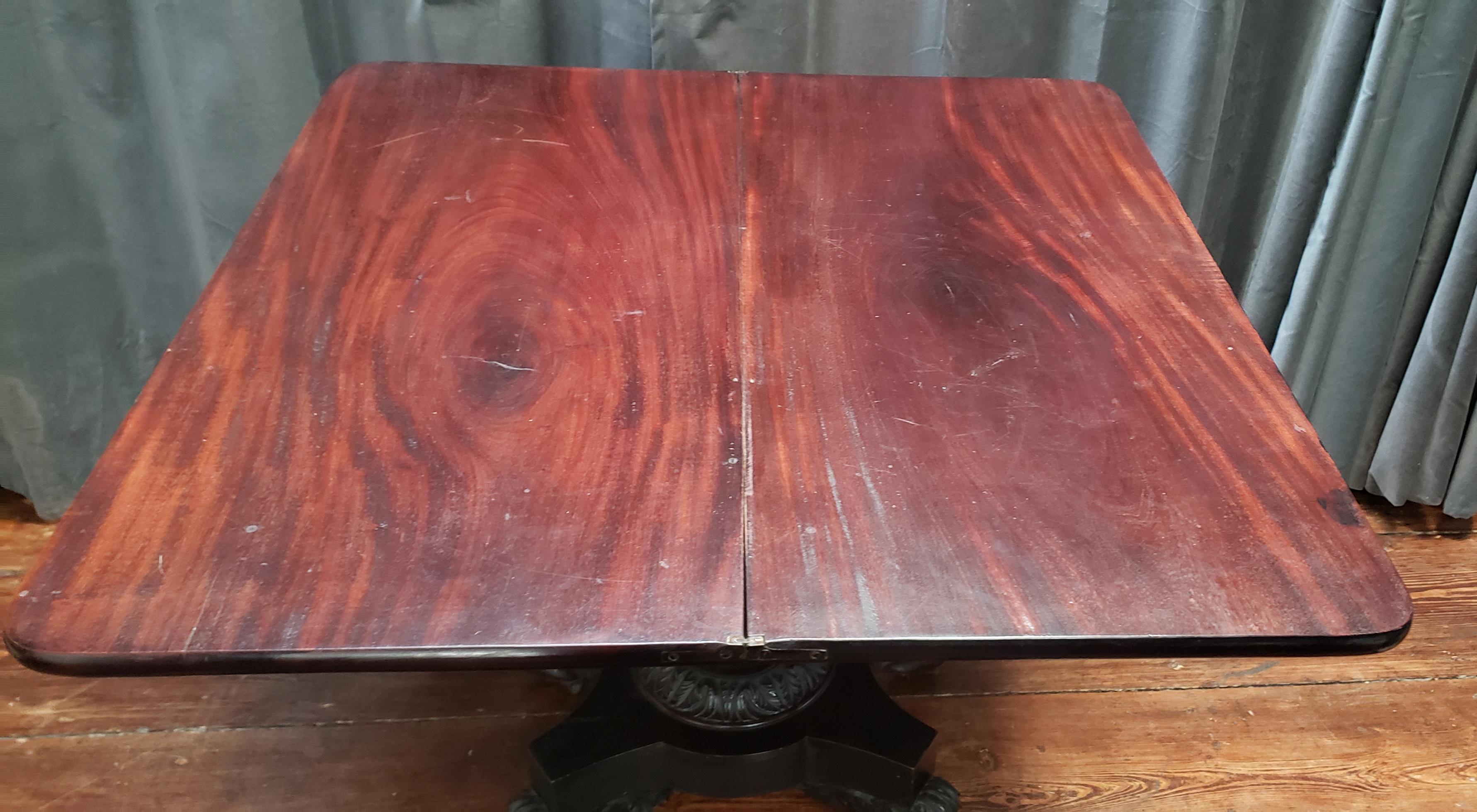 Federal Card Table Attributed to Anthony Quervelle, Philadelphia In Good Condition For Sale In New York, NY