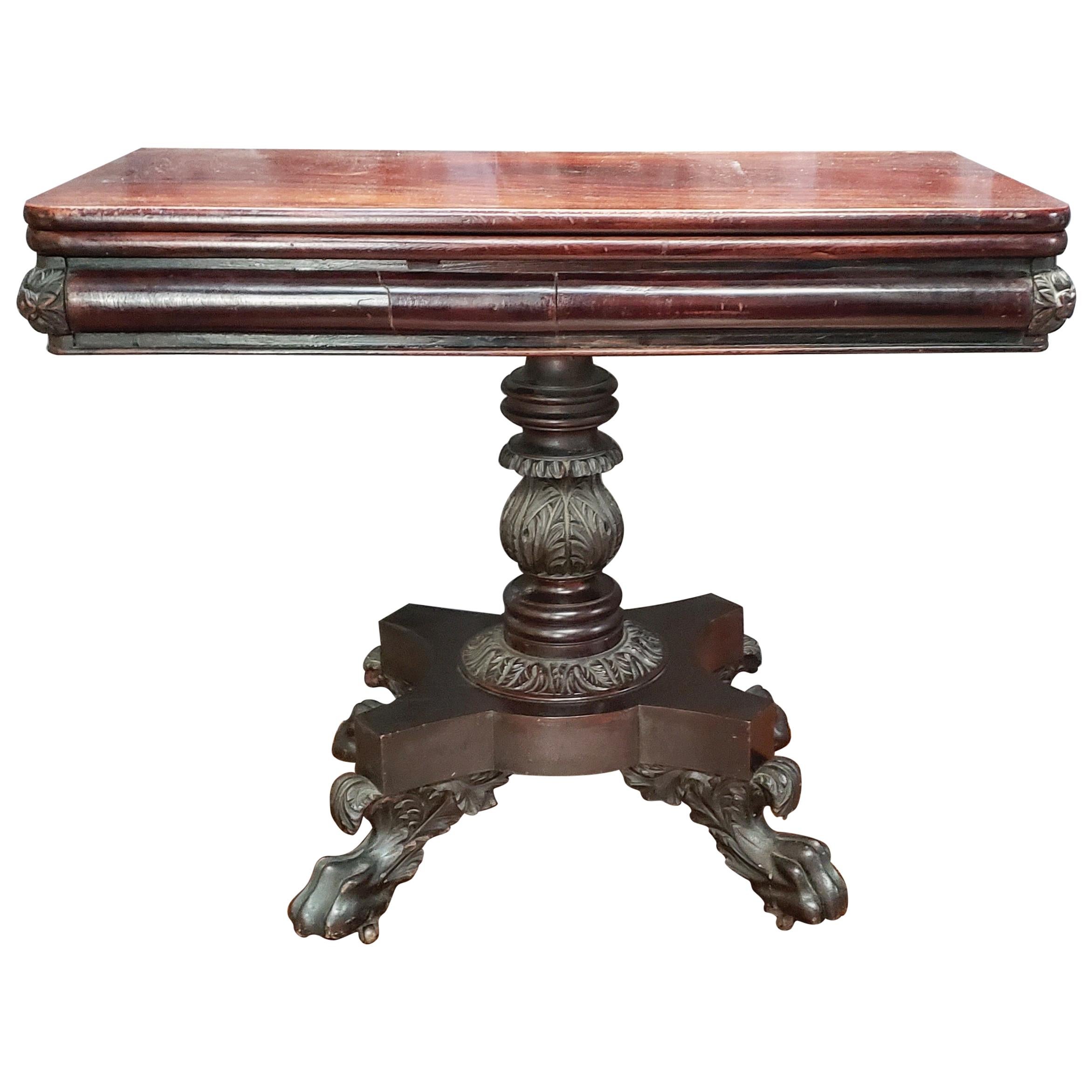 Federal Card Table Attributed to Anthony Quervelle, Philadelphia For Sale