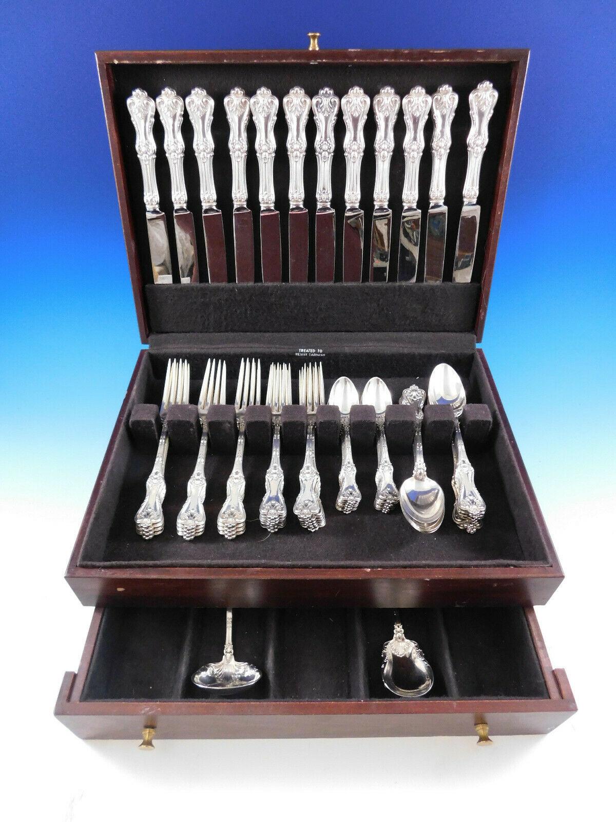 Federal Cotillion, a stately flatware design rich with ornamentation graces this uniquely shaped pattern. Federal Cotillion features intricate shell detailing involving both the stem and the handle. An elegant addition to any table.

Dinner Size
