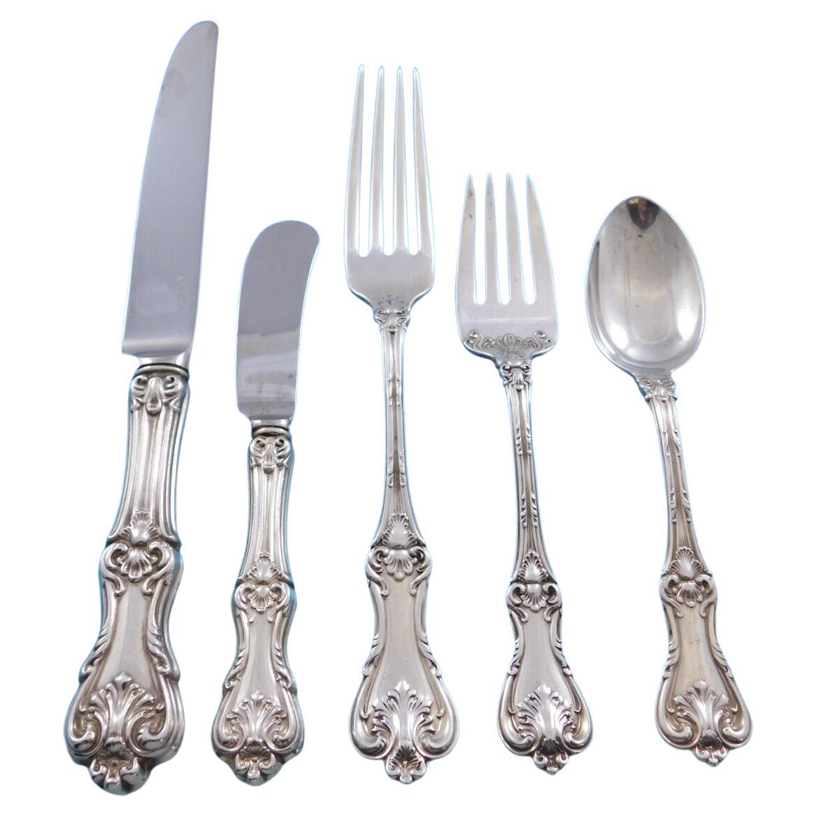 Federal Cotillion by Fr. Smith Sterling Silver Flatware Set Service 74 Pc Dinner For Sale