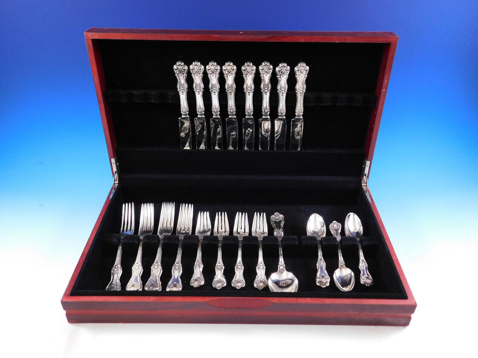 Federal Cotillion, a stately flatware design rich with ornamentation graces this uniquely shaped pattern. Federal Cotillion features intricate shell detailing involving both the stem and the handle. An elegant addition to any table.

Federal