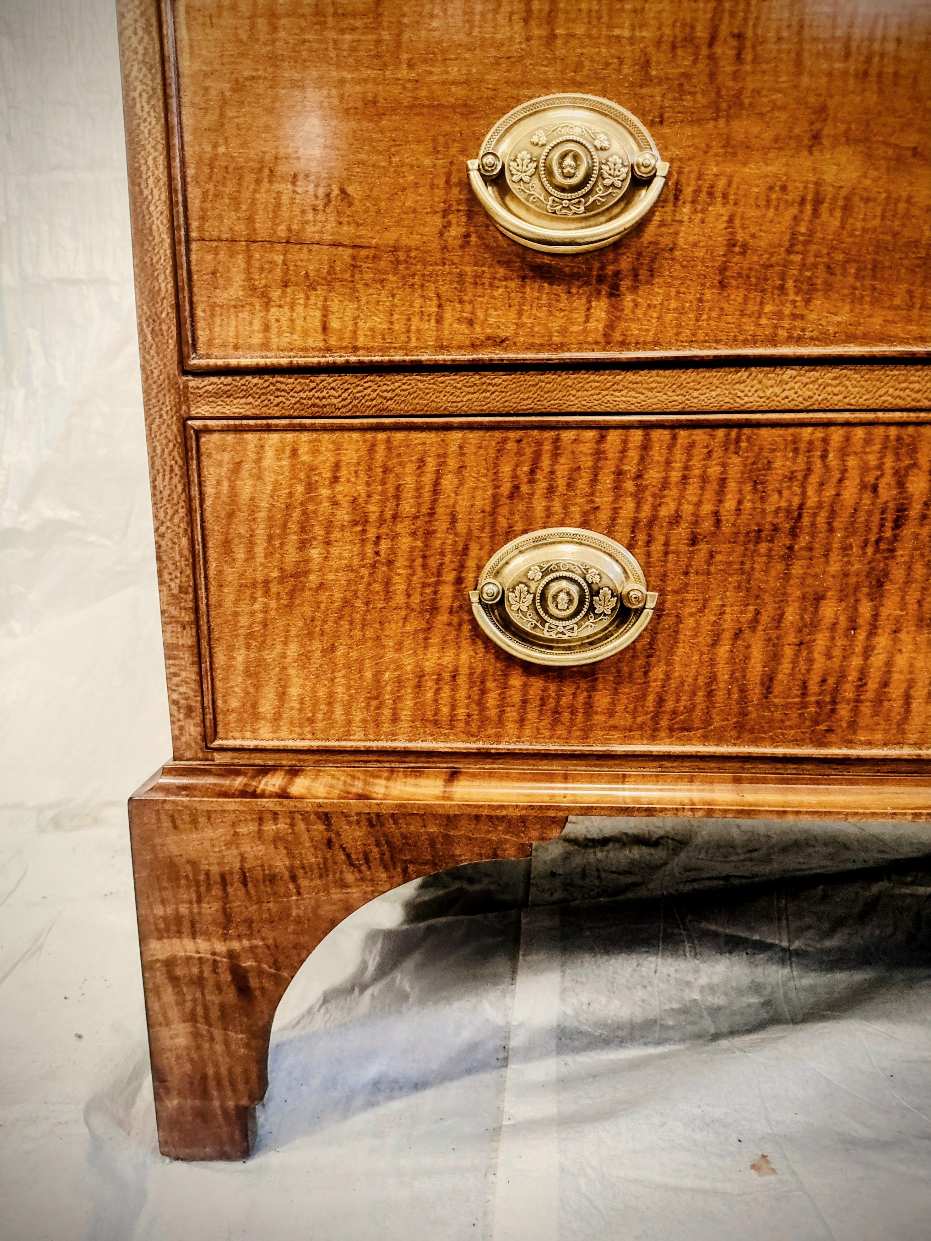 American Federal Figured Maple Chest For Sale