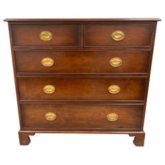 Federal Five-Drawer Mahogany Dresser Commode Chest of Drawers