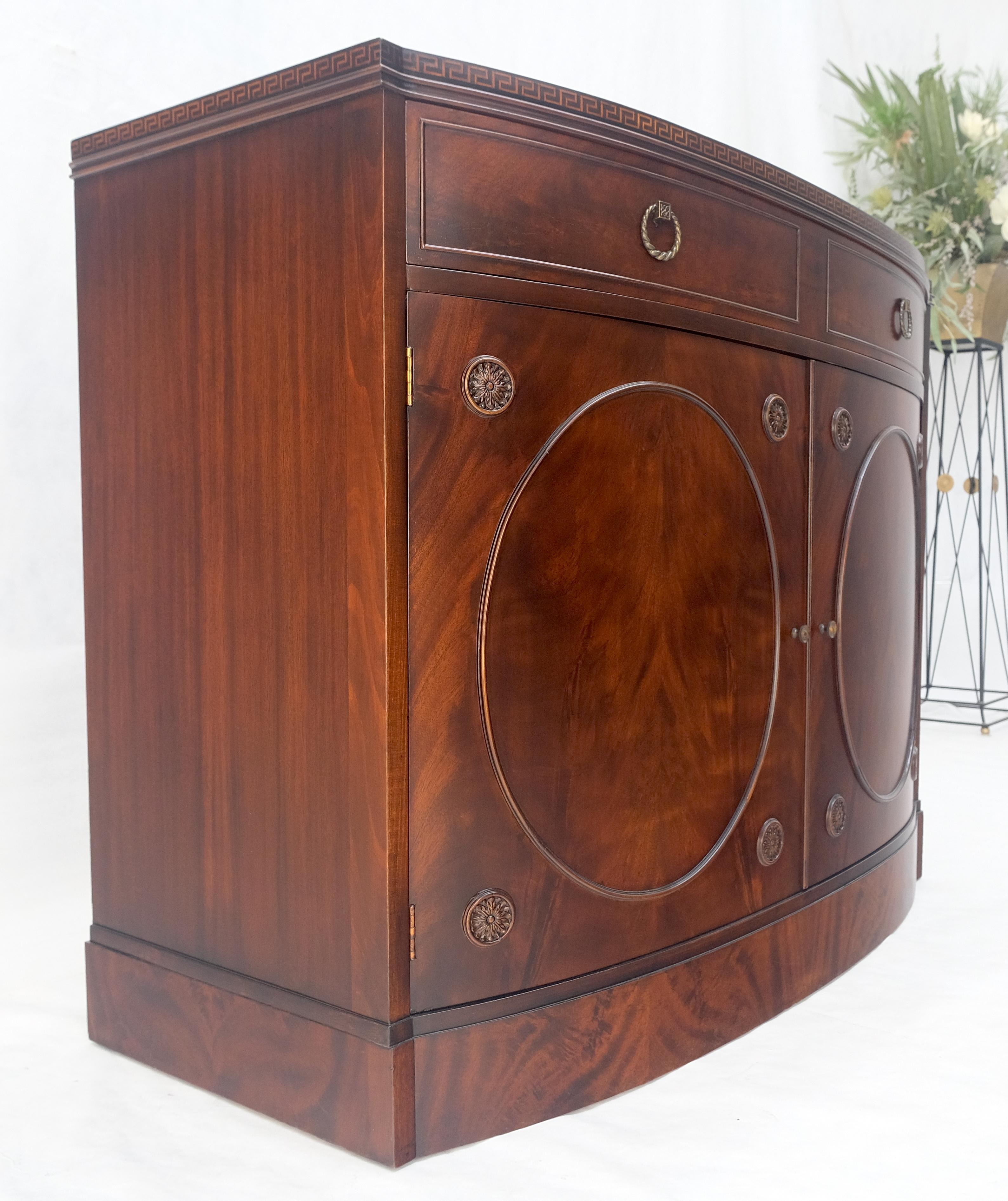 Feder Flame Crotch Mahogany Bow Front Double Door Sideboard MINT! in vendita 4