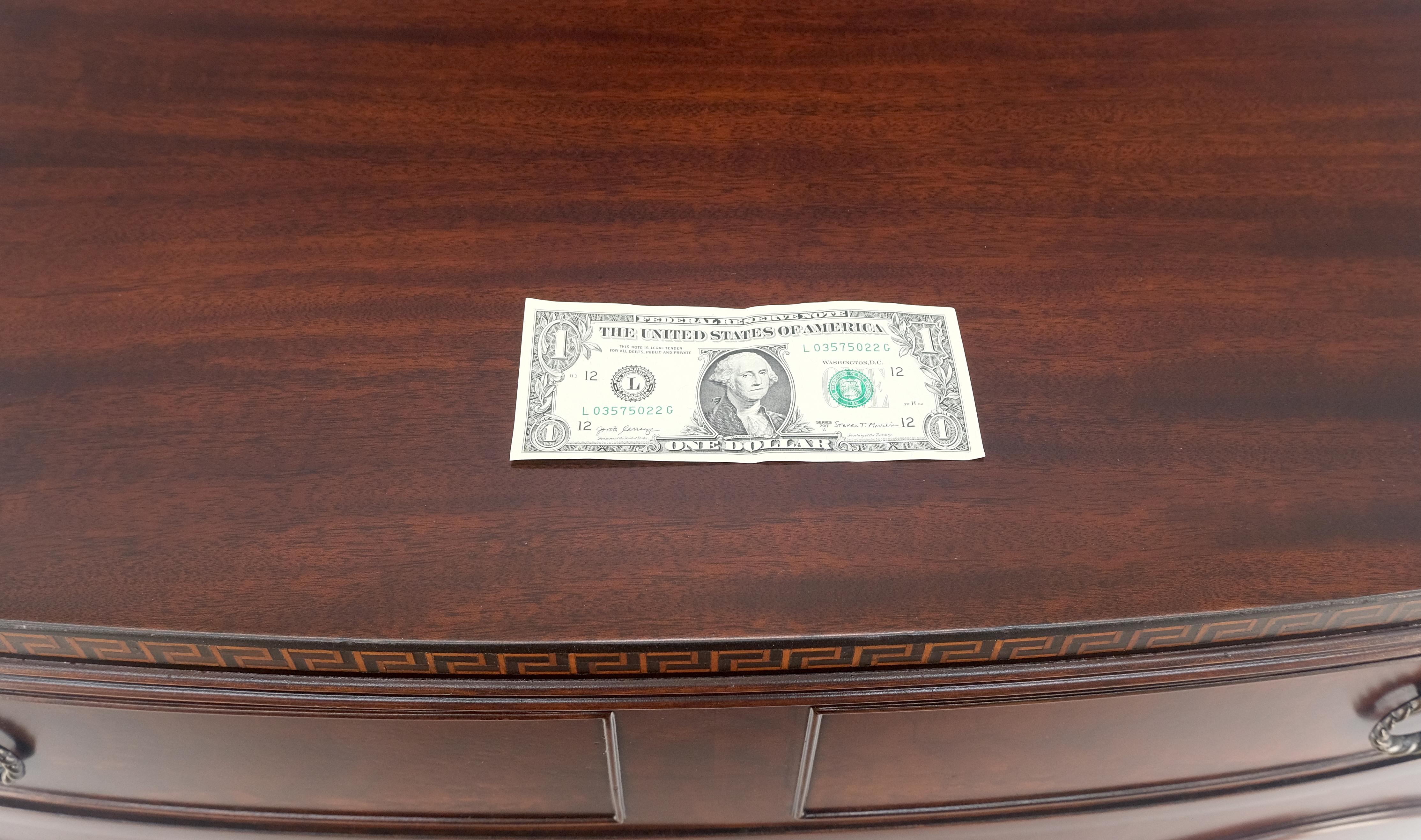 Feder Flame Crotch Mahogany Bow Front Double Door Sideboard MINT! in vendita 10