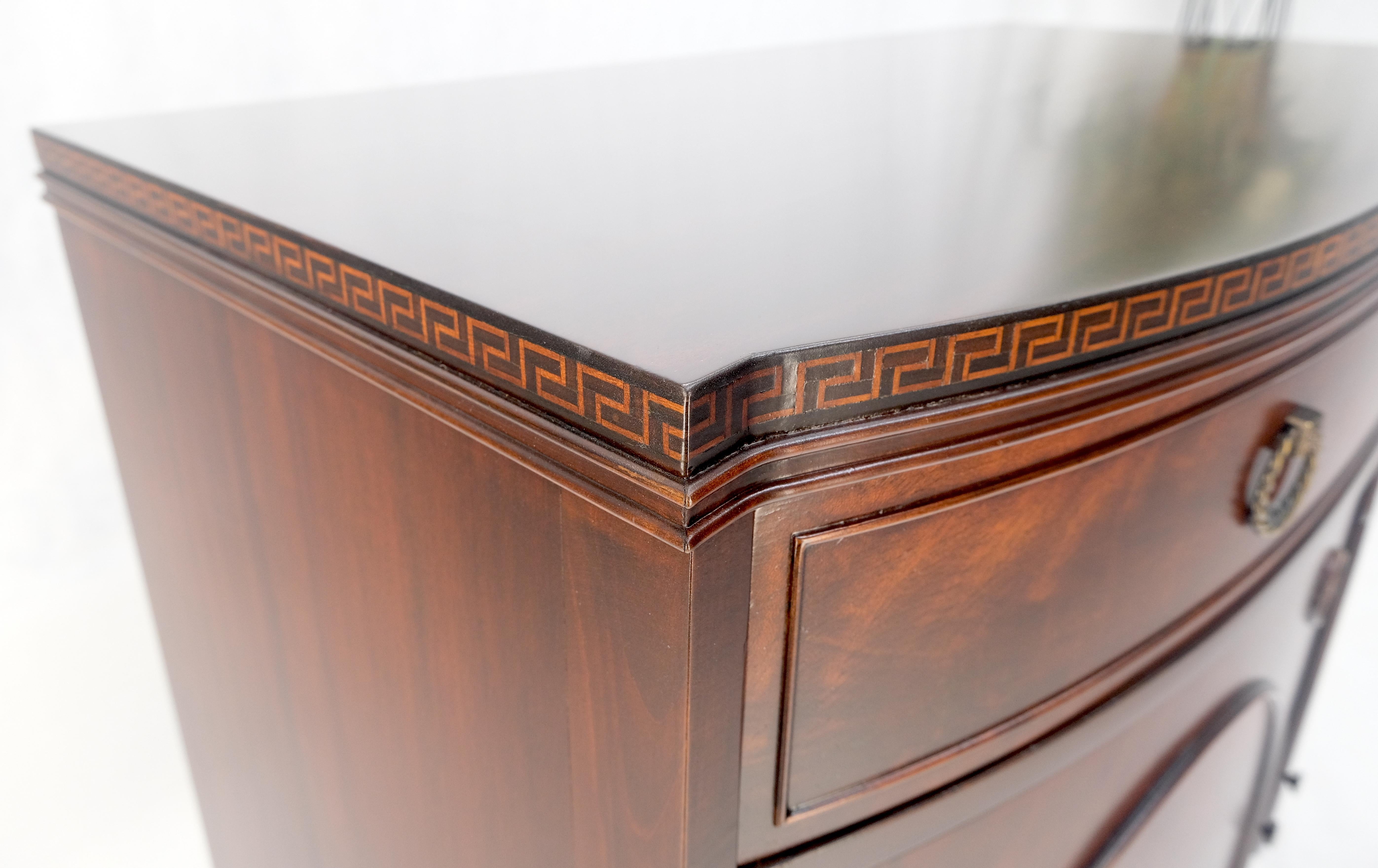 Federale Feder Flame Crotch Mahogany Bow Front Double Door Sideboard MINT! in vendita