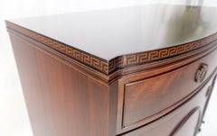 Federal Flame Crotch Mahogany Bow Front Double Door Compartment Sideboard MINT!