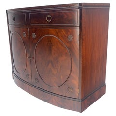 Federal Flame Crotch Mahagoni Bogenfront Doppeltür Compartment Sideboard MINT!
