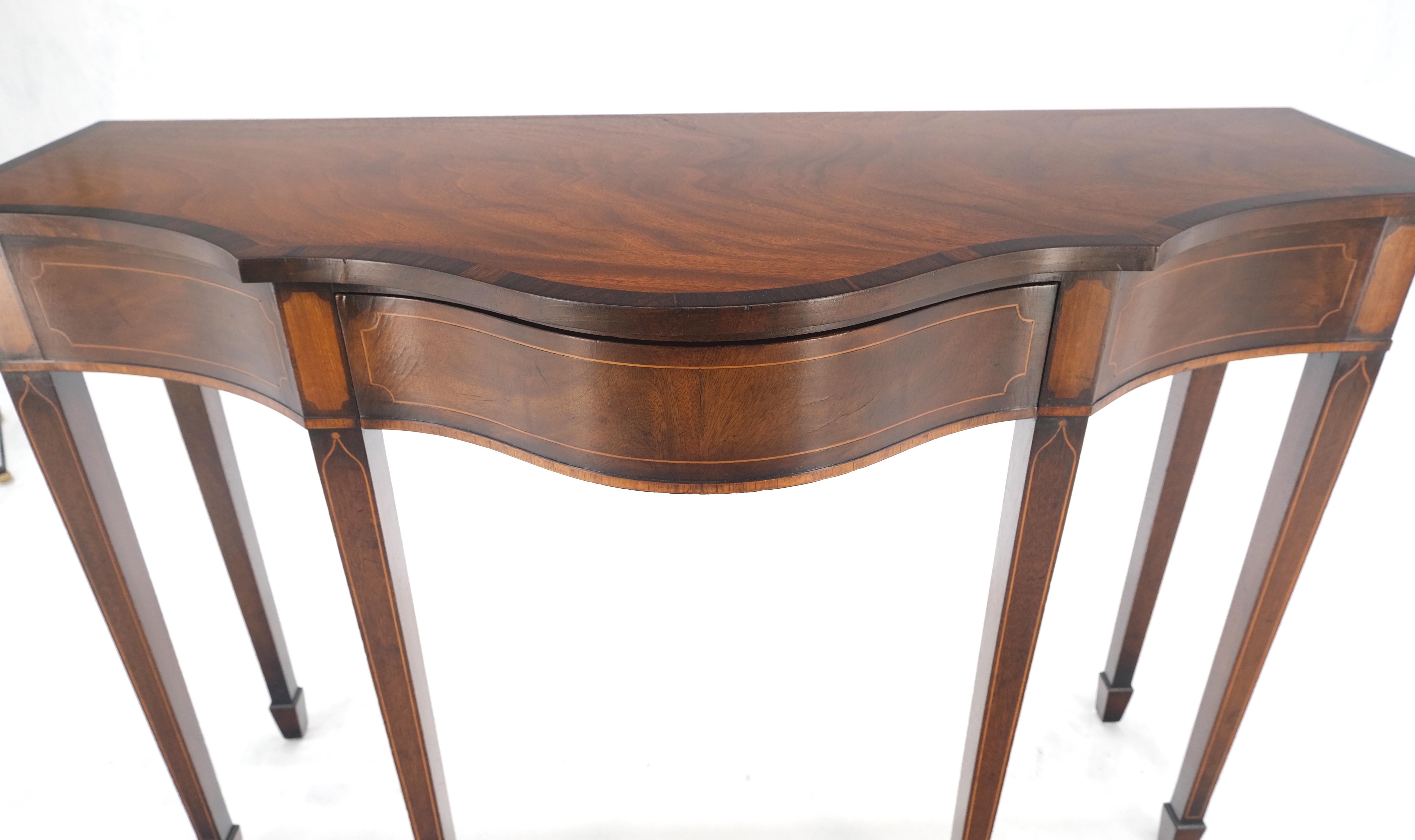 Table console à 6 pieds Federal Flame Mahogany Banded Serpentine Front MINT ! en vente 5