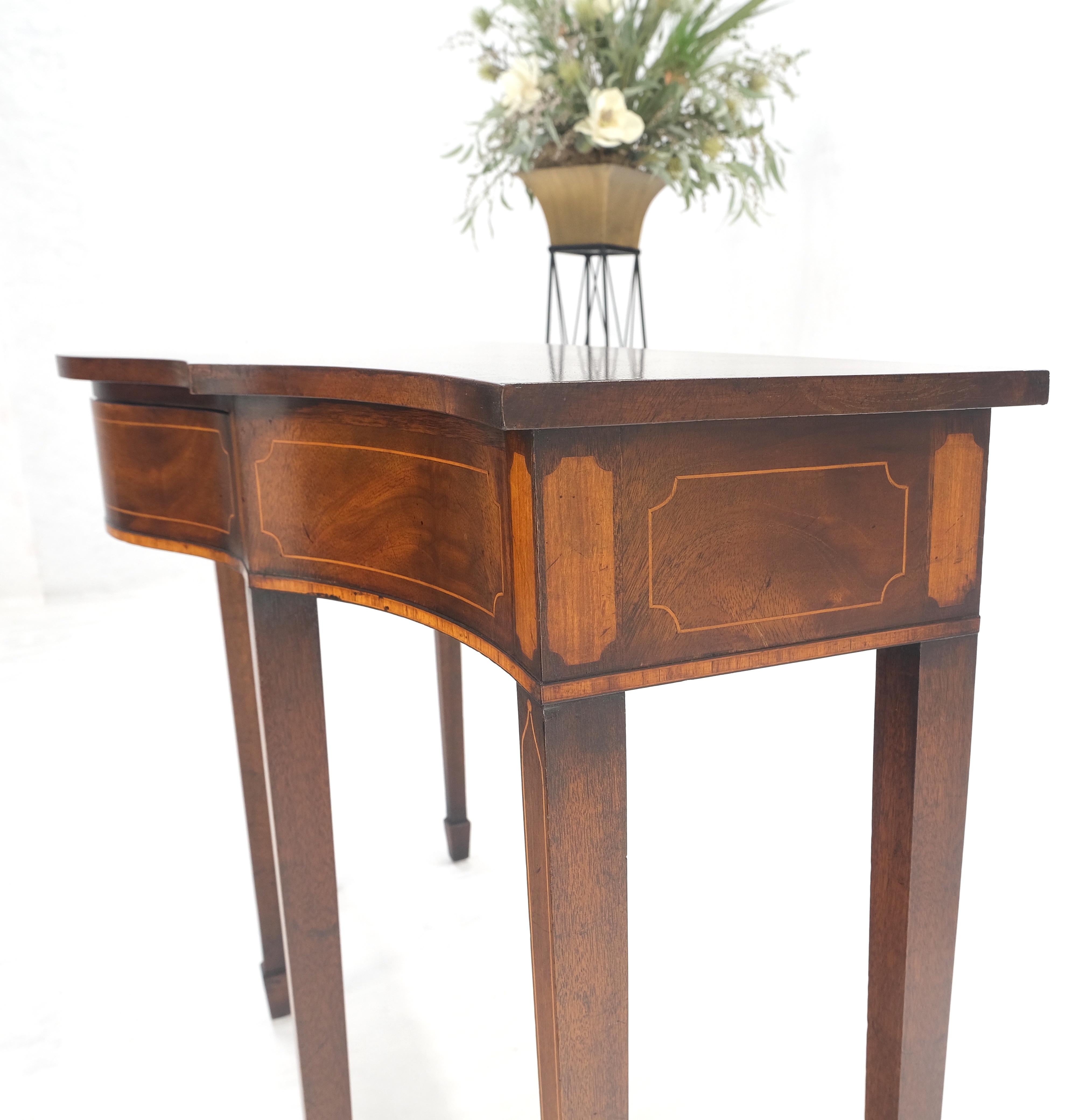 Federal Flame Mahogany Banded Serpentine Front 6 Legged Console Table MINT! For Sale 9