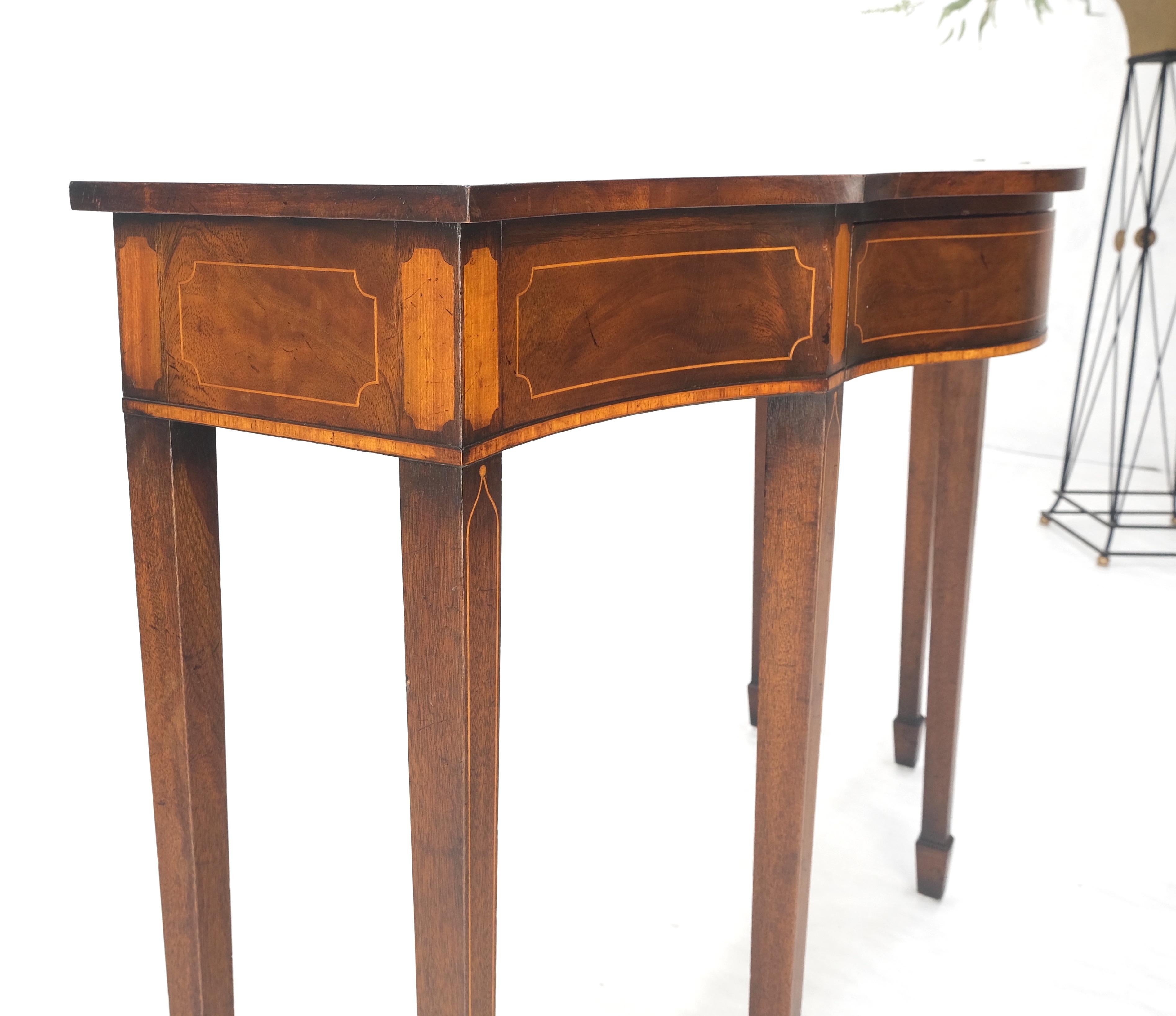 Federal Flame Mahogany Banded Serpentine Front 6 Legged Console Table MINT! For Sale 3