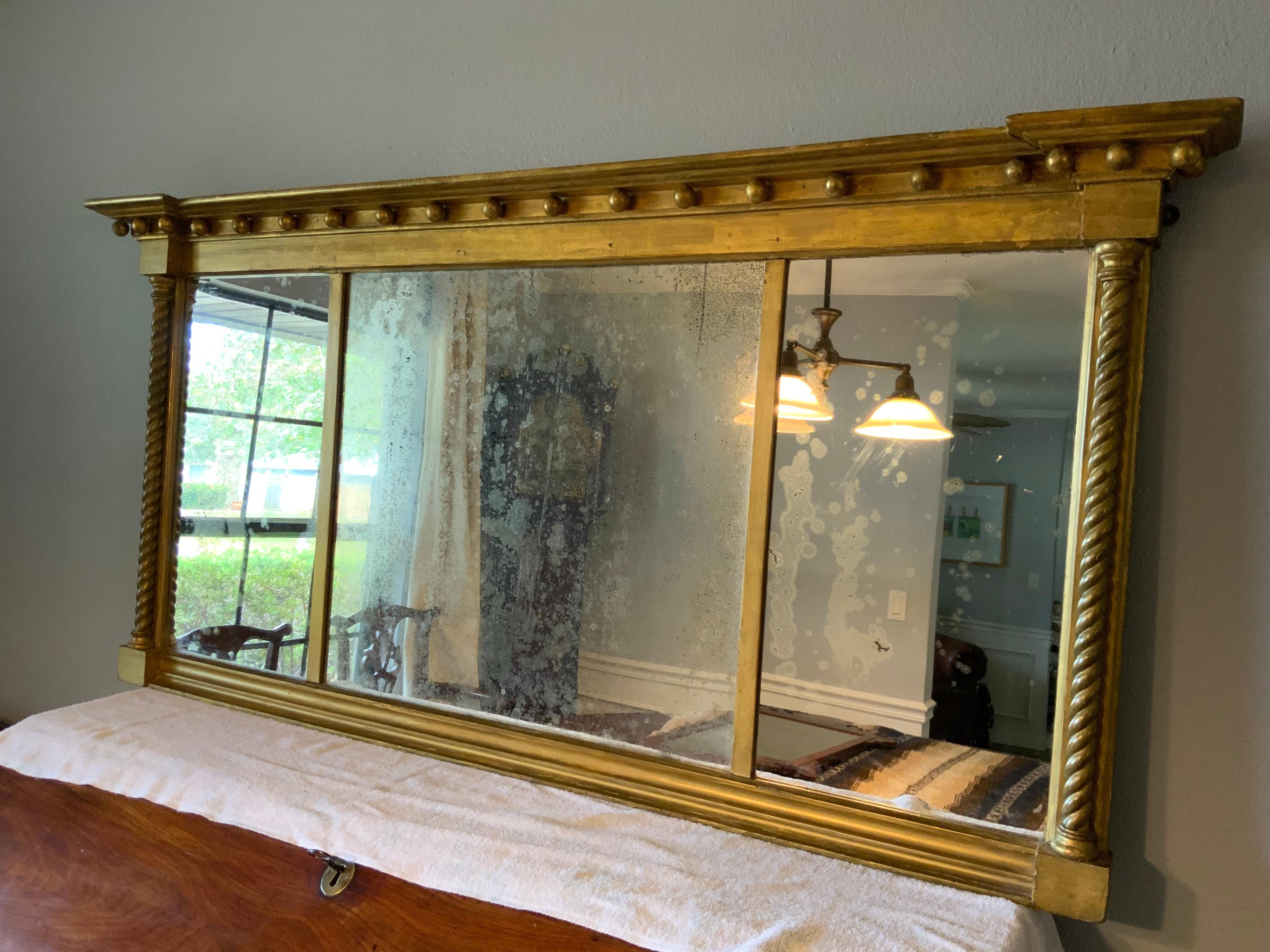Federal Gilt Over Mantle Mirror For Sale 6