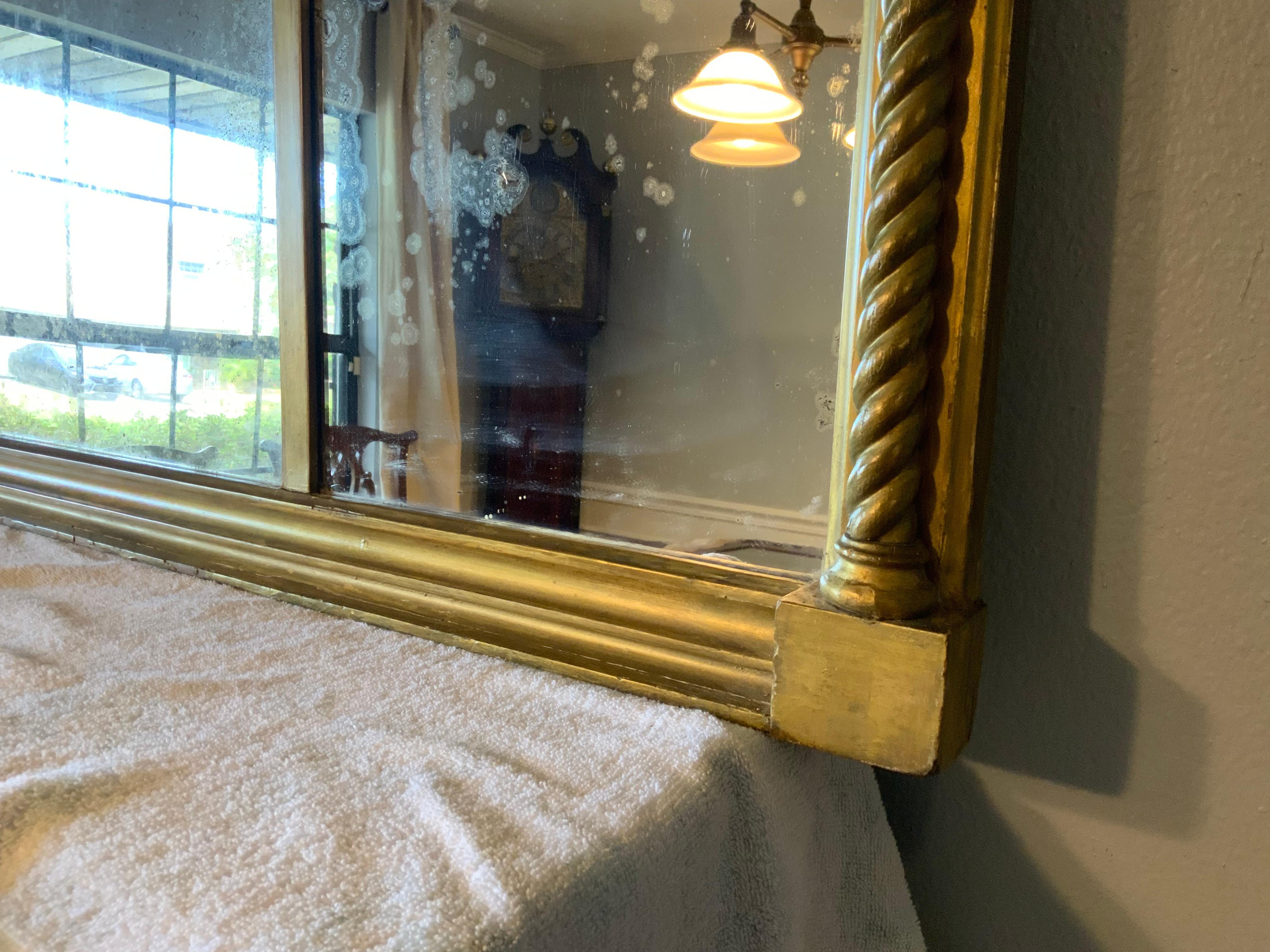 American Federal Gilt Over Mantle Mirror For Sale