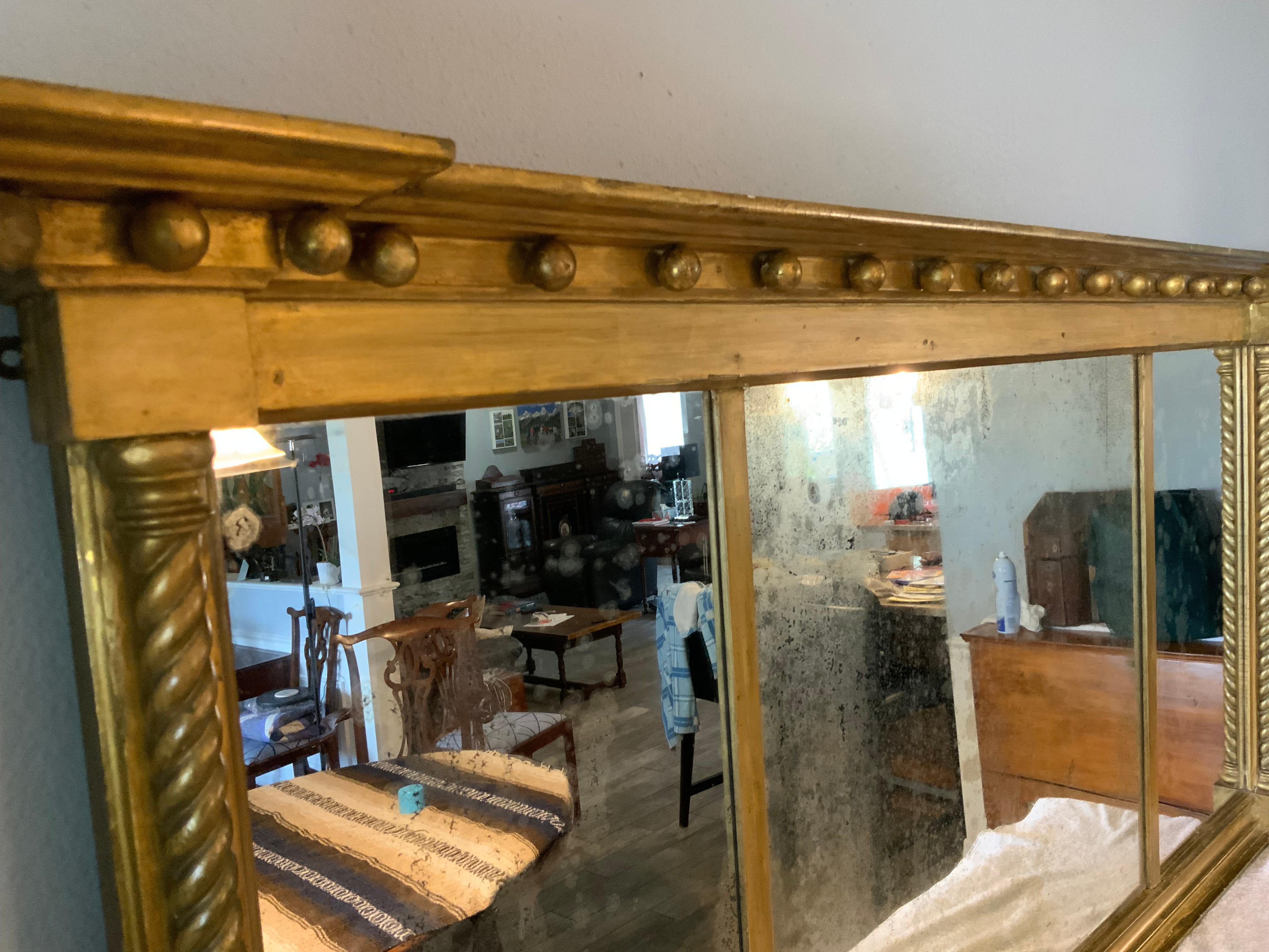 Federal Gilt Over Mantle Mirror For Sale 1