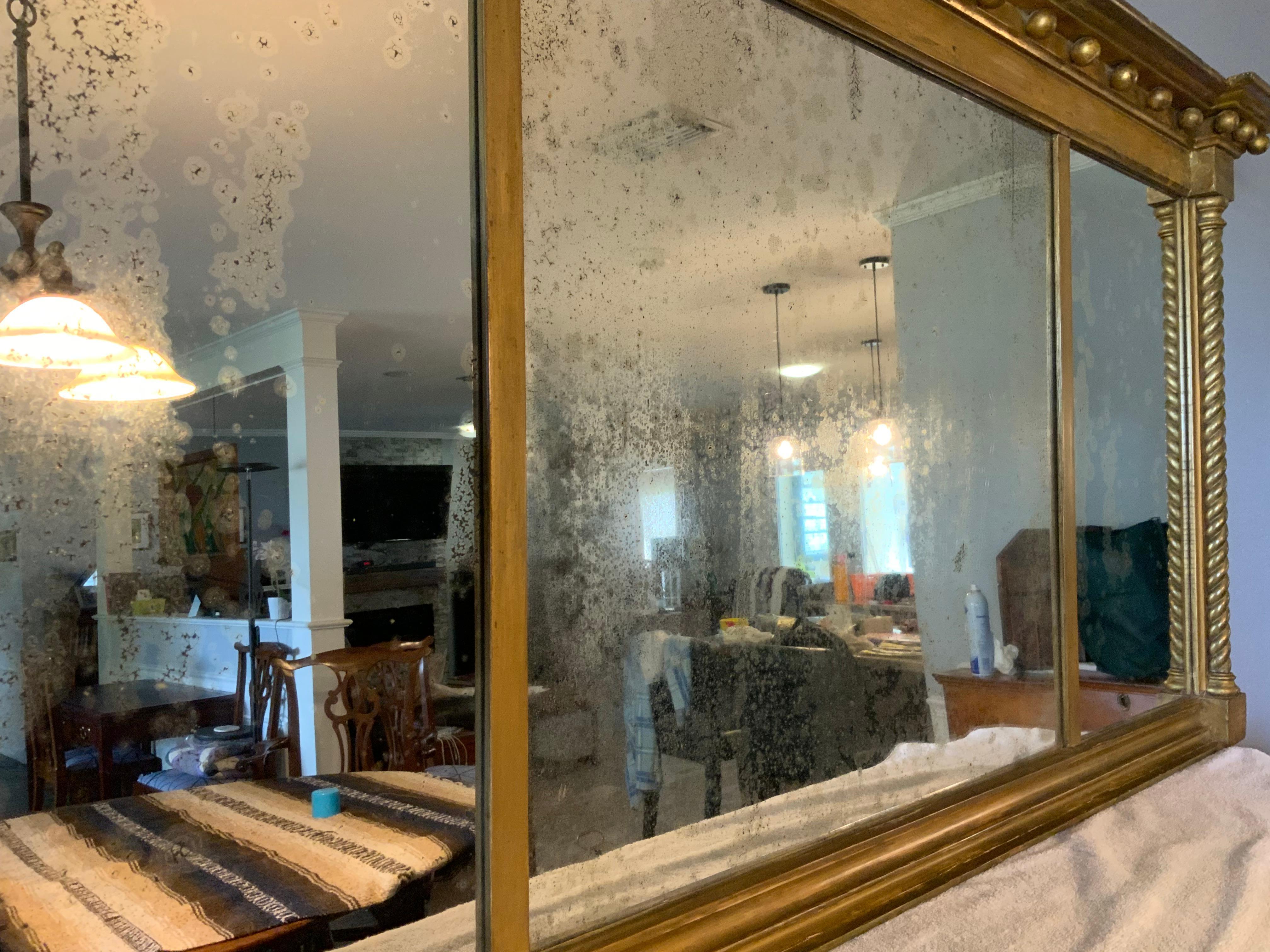 Federal Gilt Over Mantle Mirror For Sale 2
