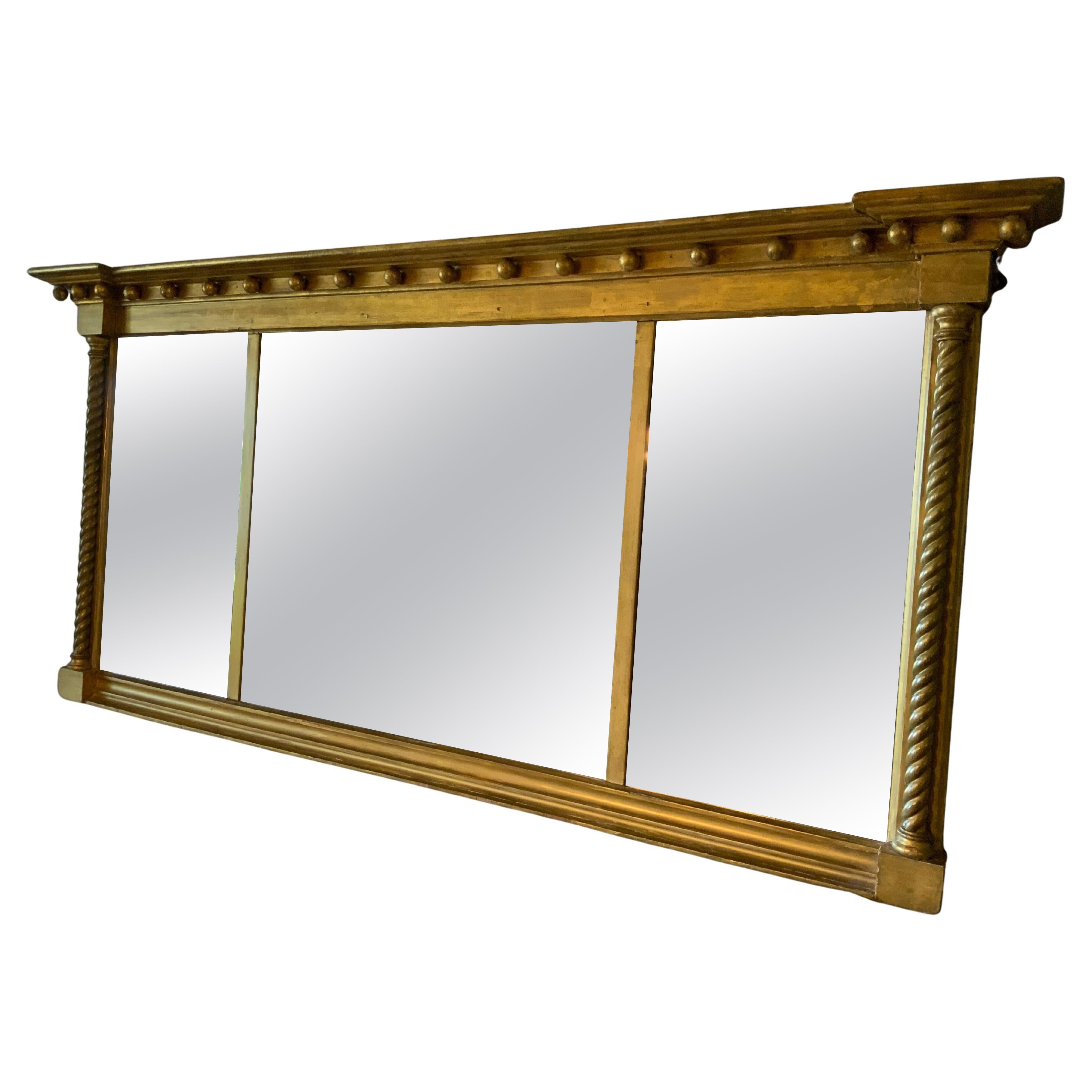 Federal Gilt Over Mantle Mirror For Sale