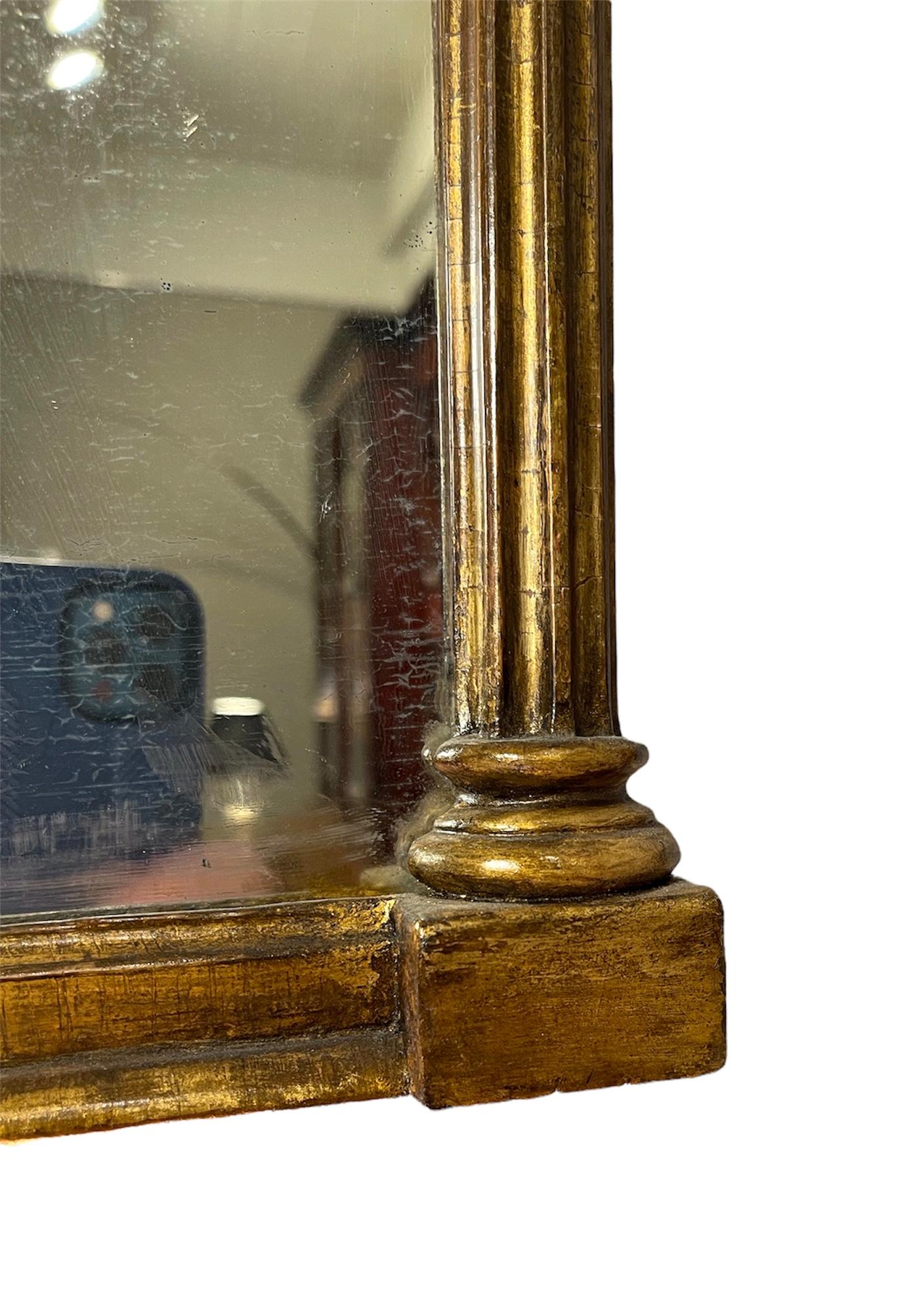 18th Century Federal Gilt-Wood & Eglomise Painted Mirror For Sale