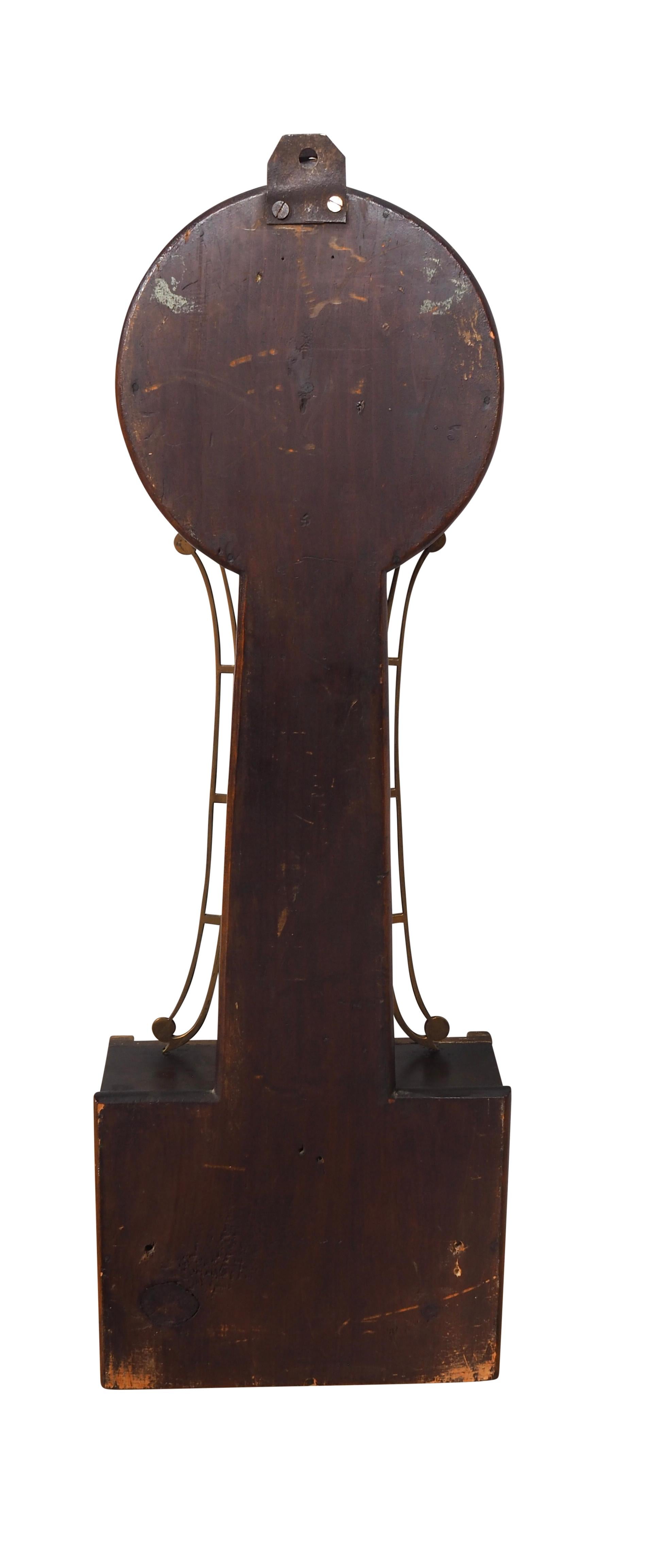Federal Giltwood Banjo Clock In Good Condition For Sale In Essex, MA