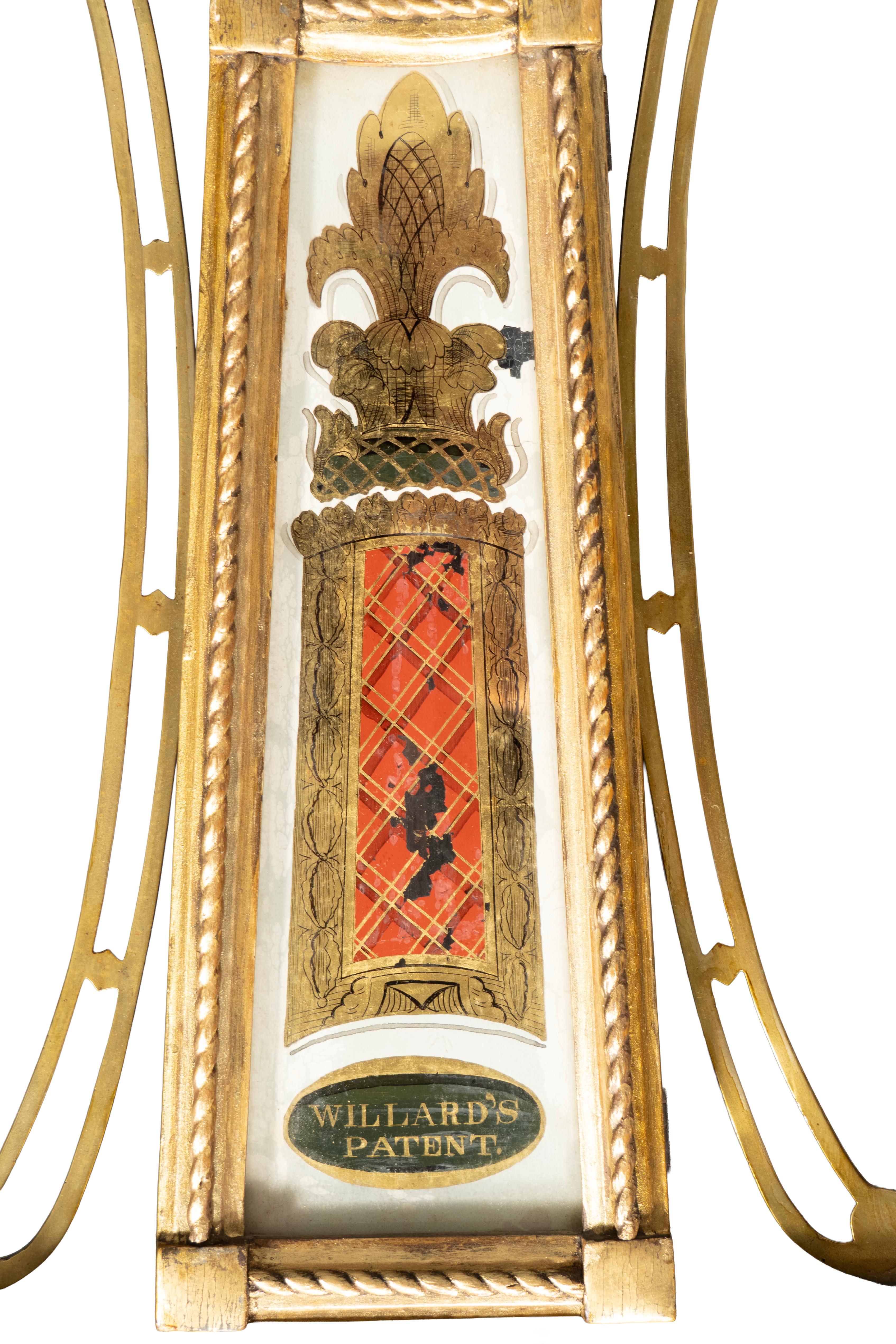 Federal Giltwood Banjo Clock In Good Condition For Sale In Essex, MA