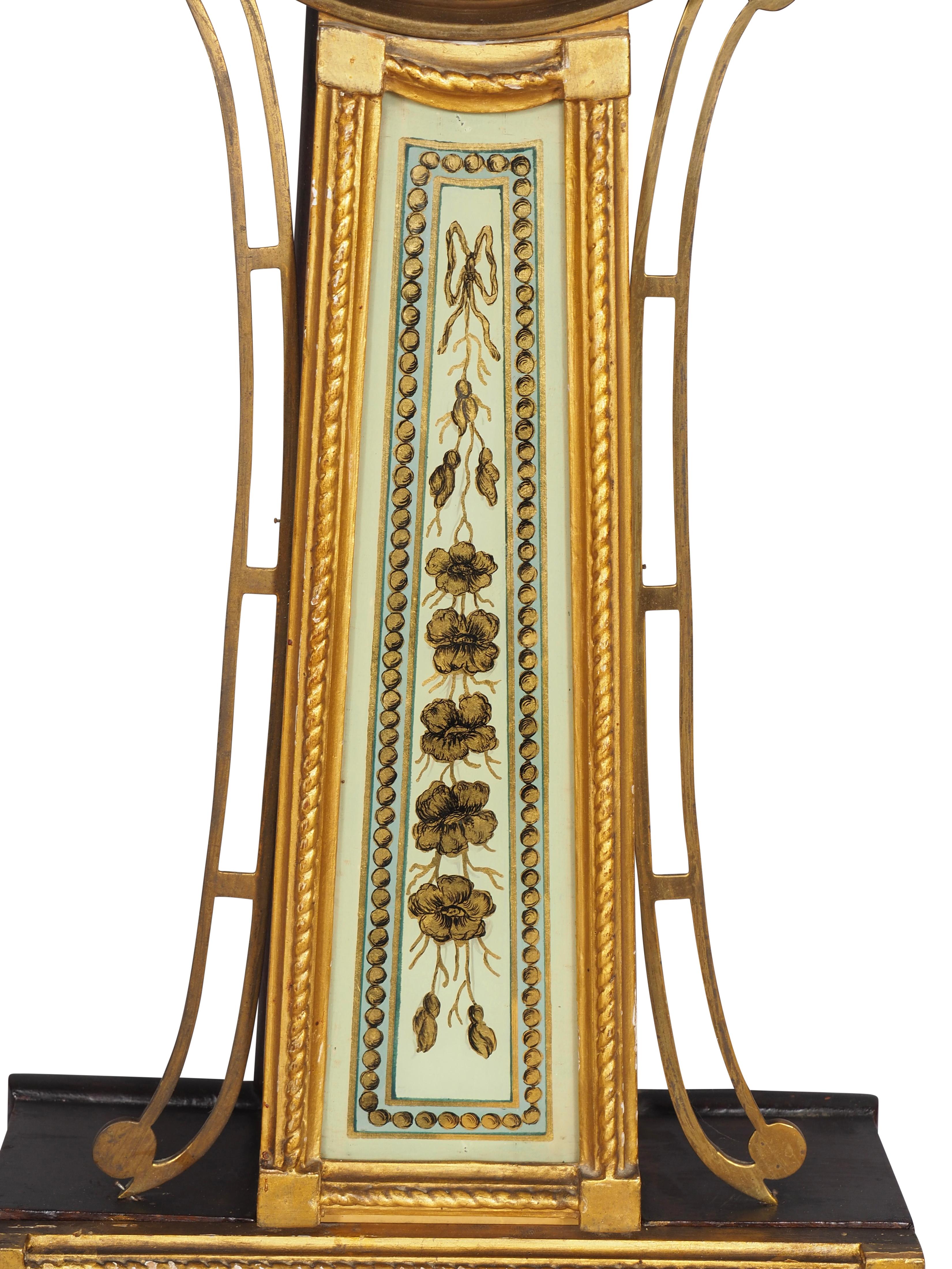 Brass Federal Giltwood Banjo Clock For Sale