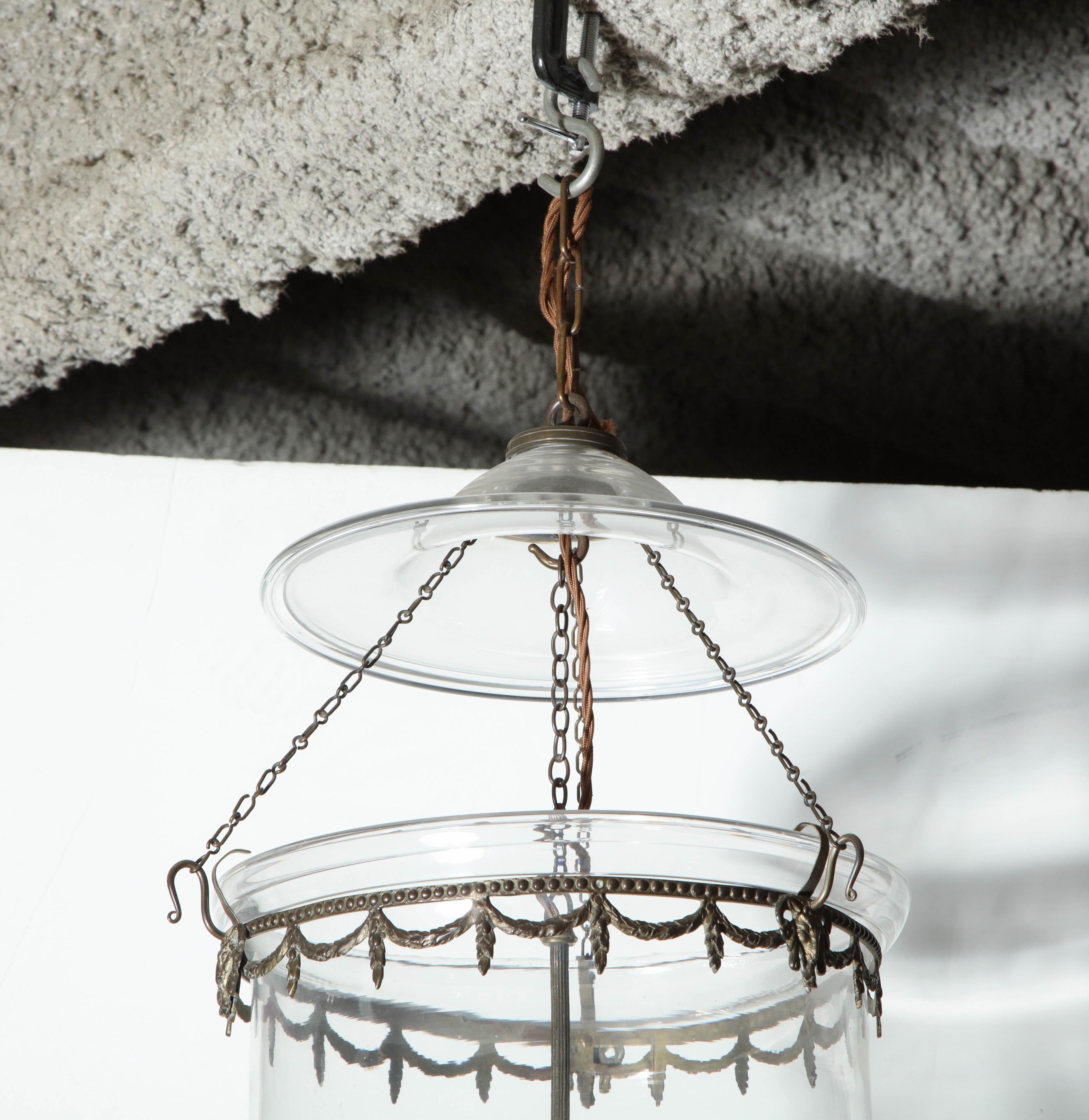 American Federal Glass Bell Jar Lantern