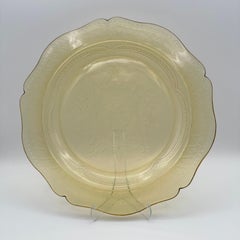 Federal Glass Company "Patrician Spoke" Amber Depression Glass Dinner Plate
