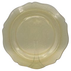 Retro Federal Glass Company "Patrician Spoke" Amber Depression Glass Dinner Plate 